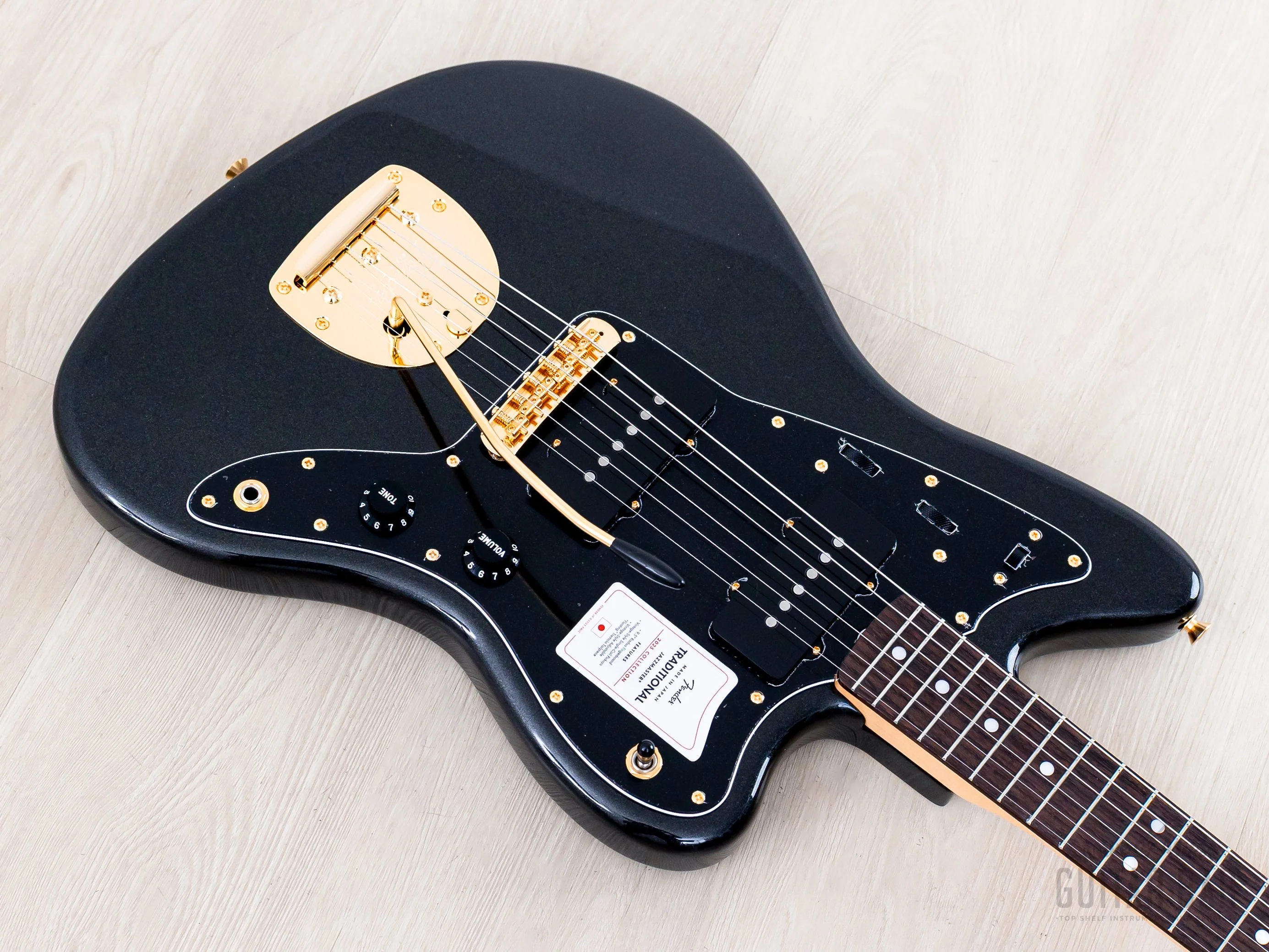 2026 Fender Limted Edition Traditional II 60s Jazzmaster Black Pearl + Headstock w/ Gold Hardware, Japan MIJ - Image 9