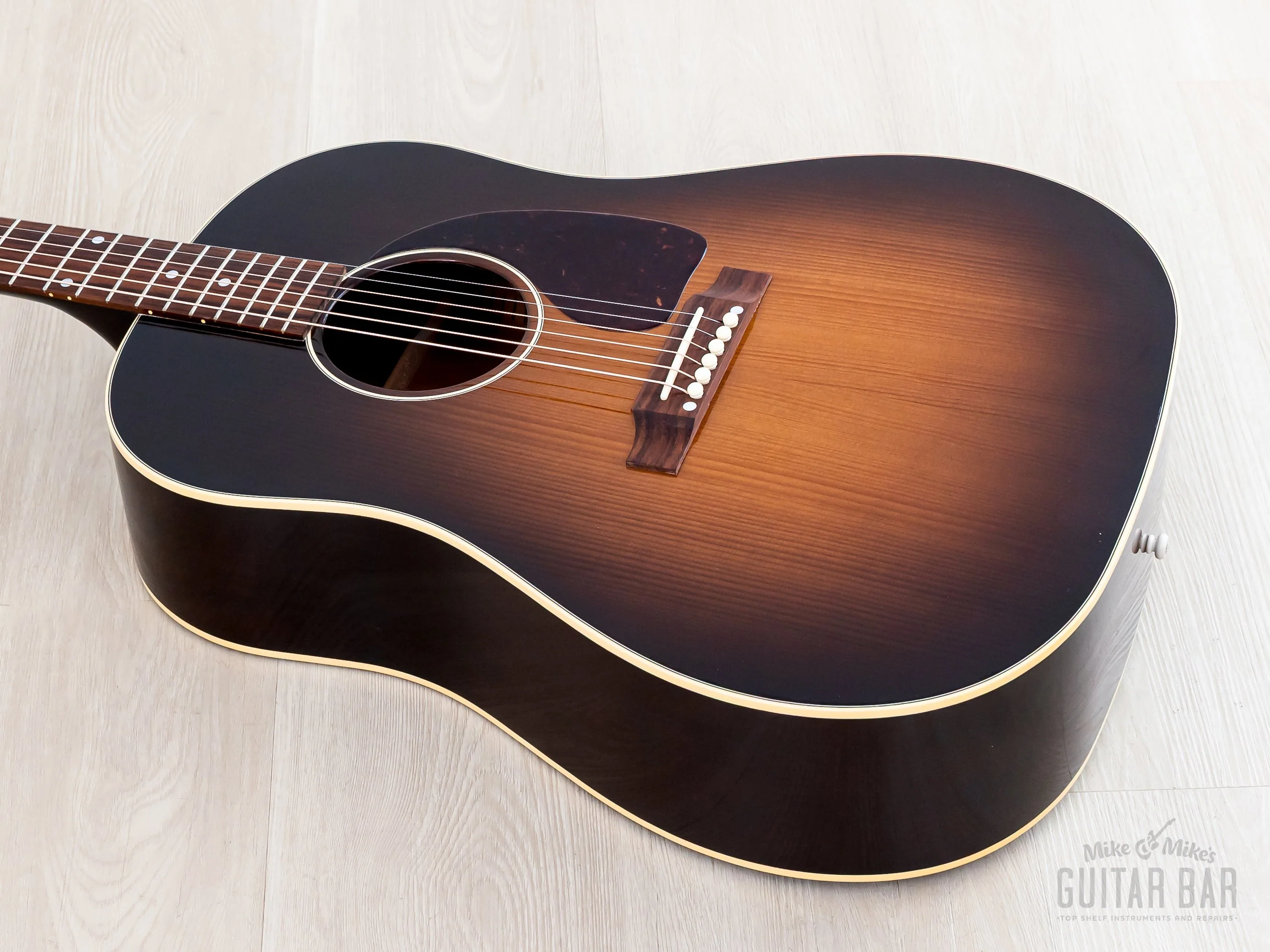 2015 Gibson Custom Shop J-45 Vintage Banner Logo Dreadnought Acoustic Guitar VOS Sunburst, Adirondack Top w/ Case, Tags - Image 12