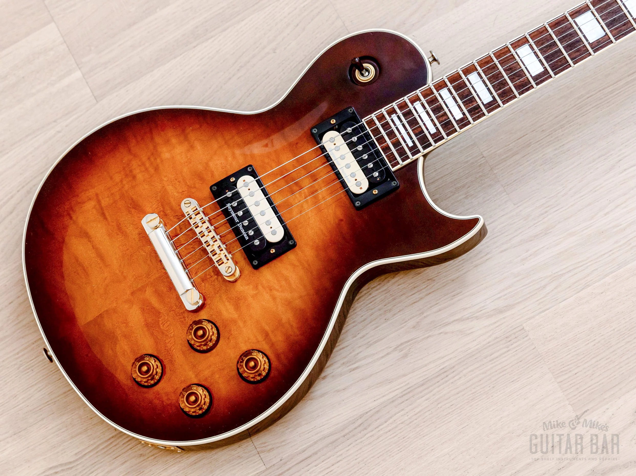 Aria Pro II PE-85R Electric Guitar Flame Top Tobacco Sunburst w/ Seymour Duncan, Japan