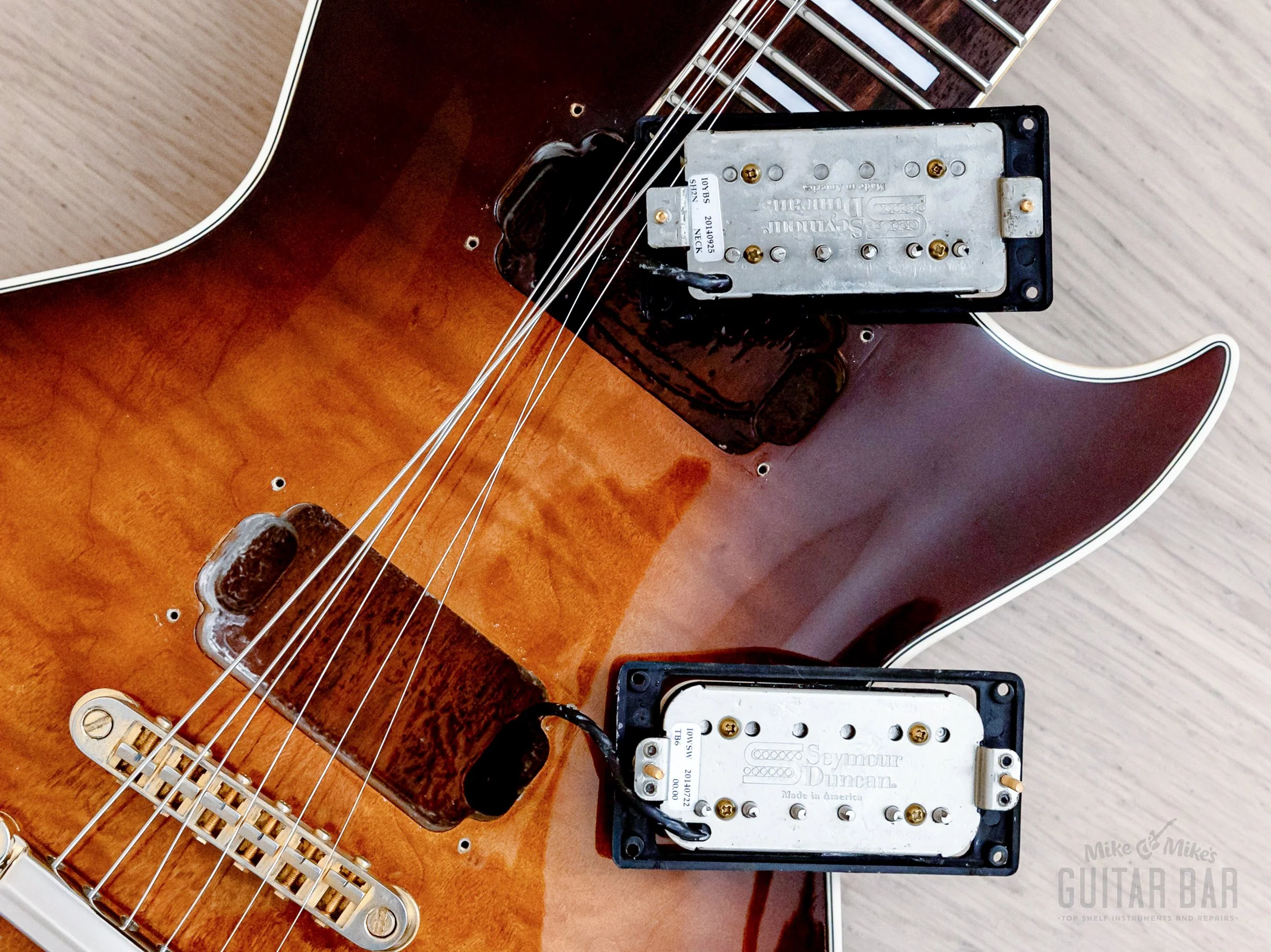 Aria Pro II PE-85R Electric Guitar Flame Top Tobacco Sunburst w/ Seymour Duncan, Japan - Image 14