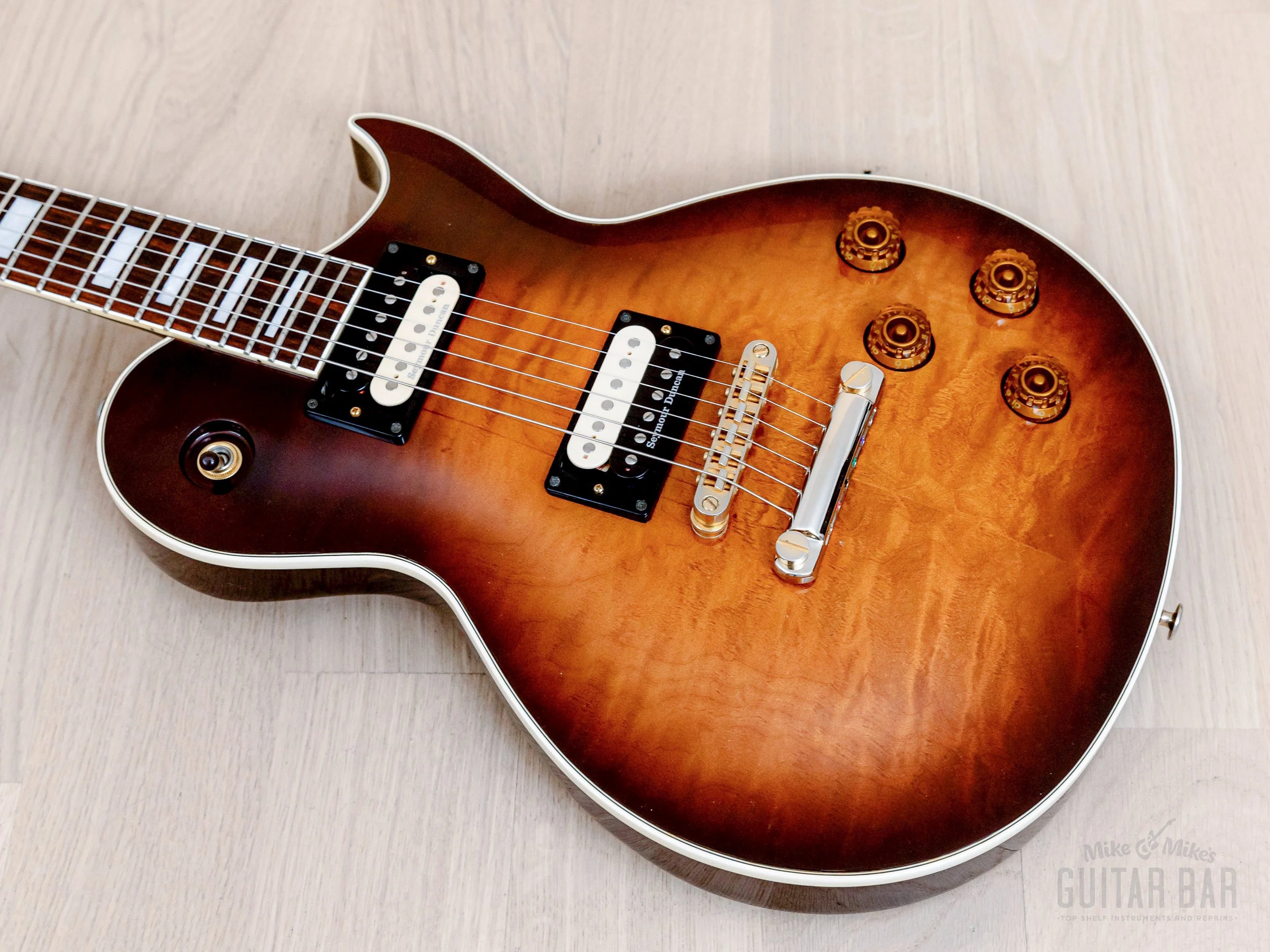 Aria Pro II PE-85R Electric Guitar Flame Top Tobacco Sunburst w/ Seymour Duncan, Japan - Image 8