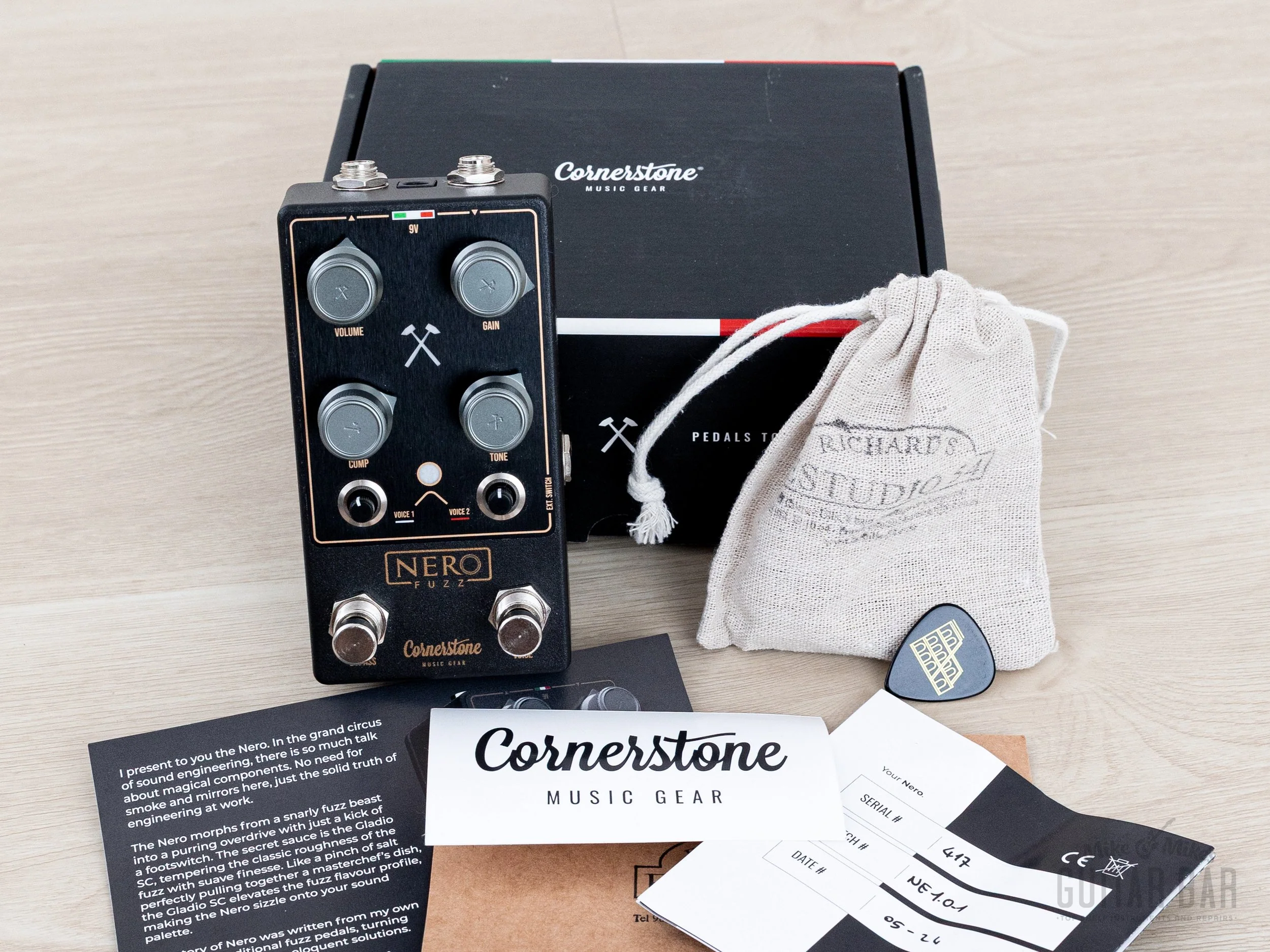 Cornerstone Music Gear Nero Fuzz Guitar Effects Pedal w/ Box