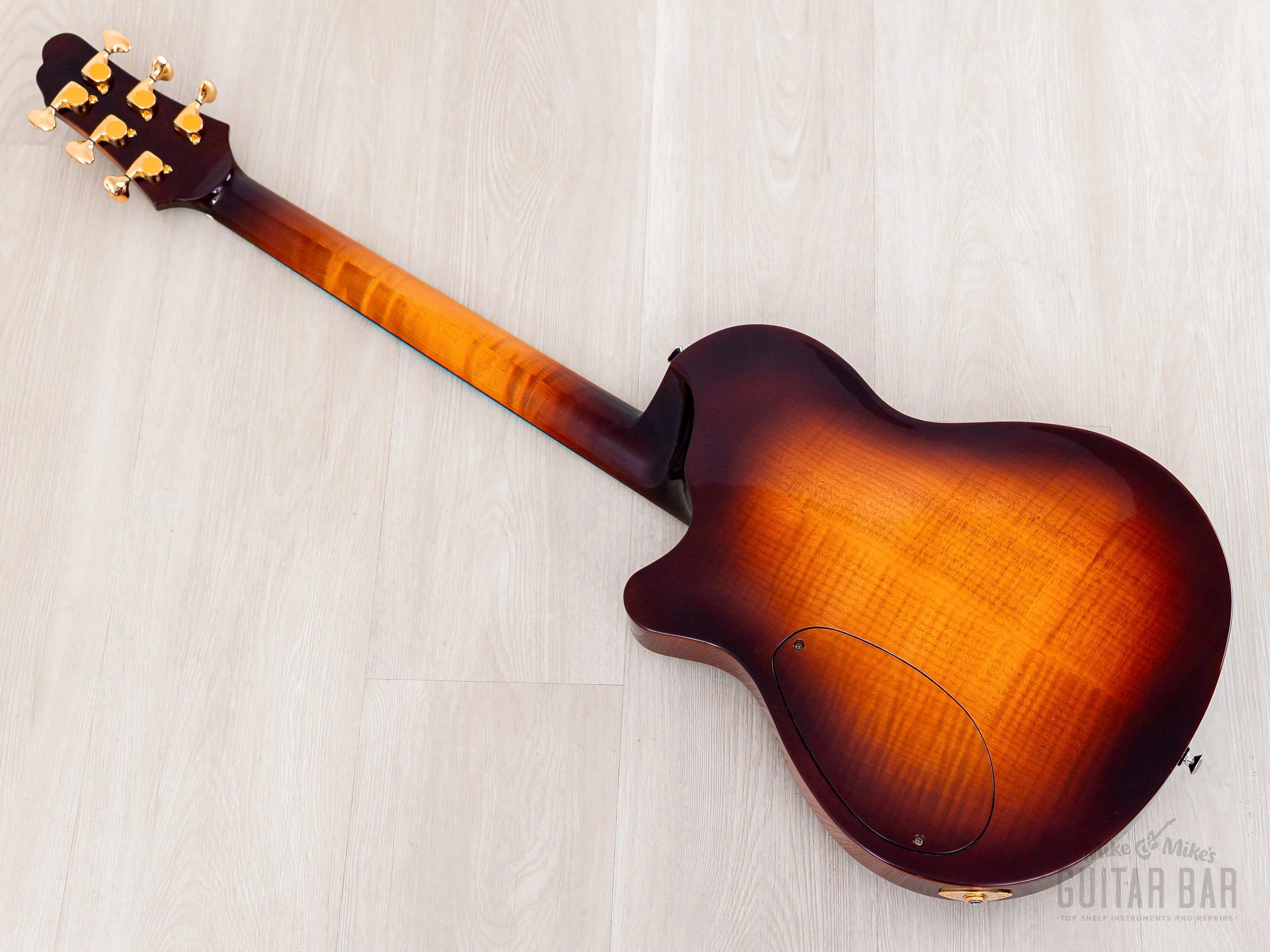 CP Thornton Elite Semi-Hollow Neck Through Electric Guitar 5A Maple Light Tobacco Burst, Near-Mint w/ Lollar, Case - Image 13