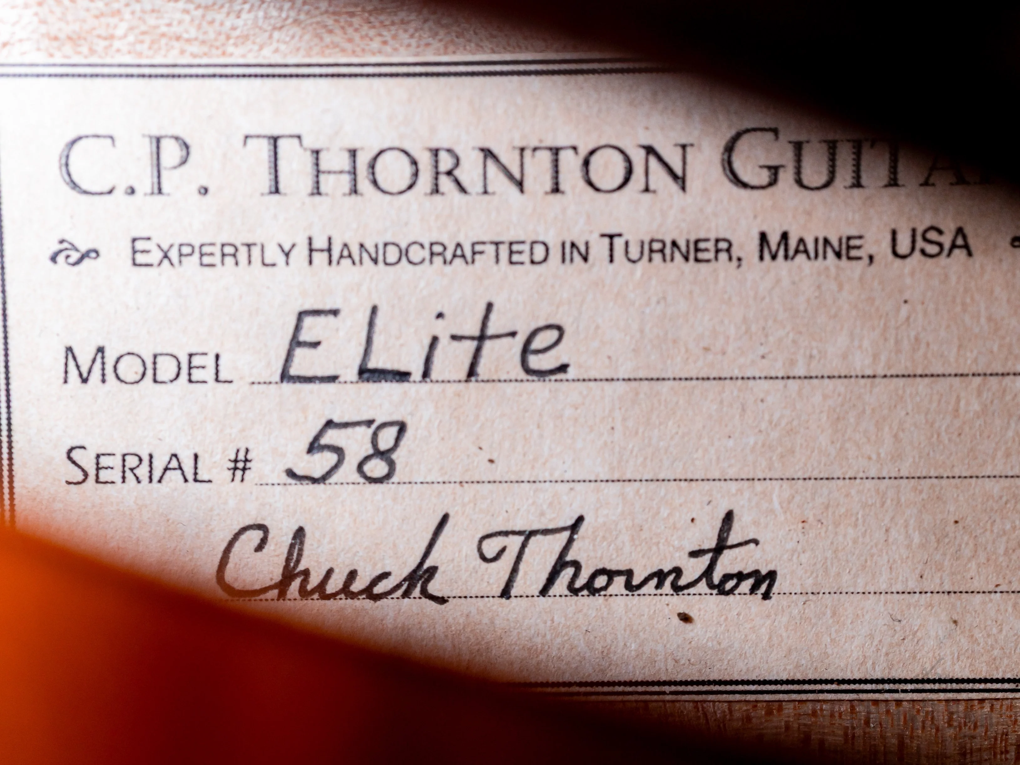 CP Thornton Elite Semi-Hollow Neck Through Electric Guitar 5A Maple Light Tobacco Burst, Near-Mint w/ Lollar, Case - Image 6