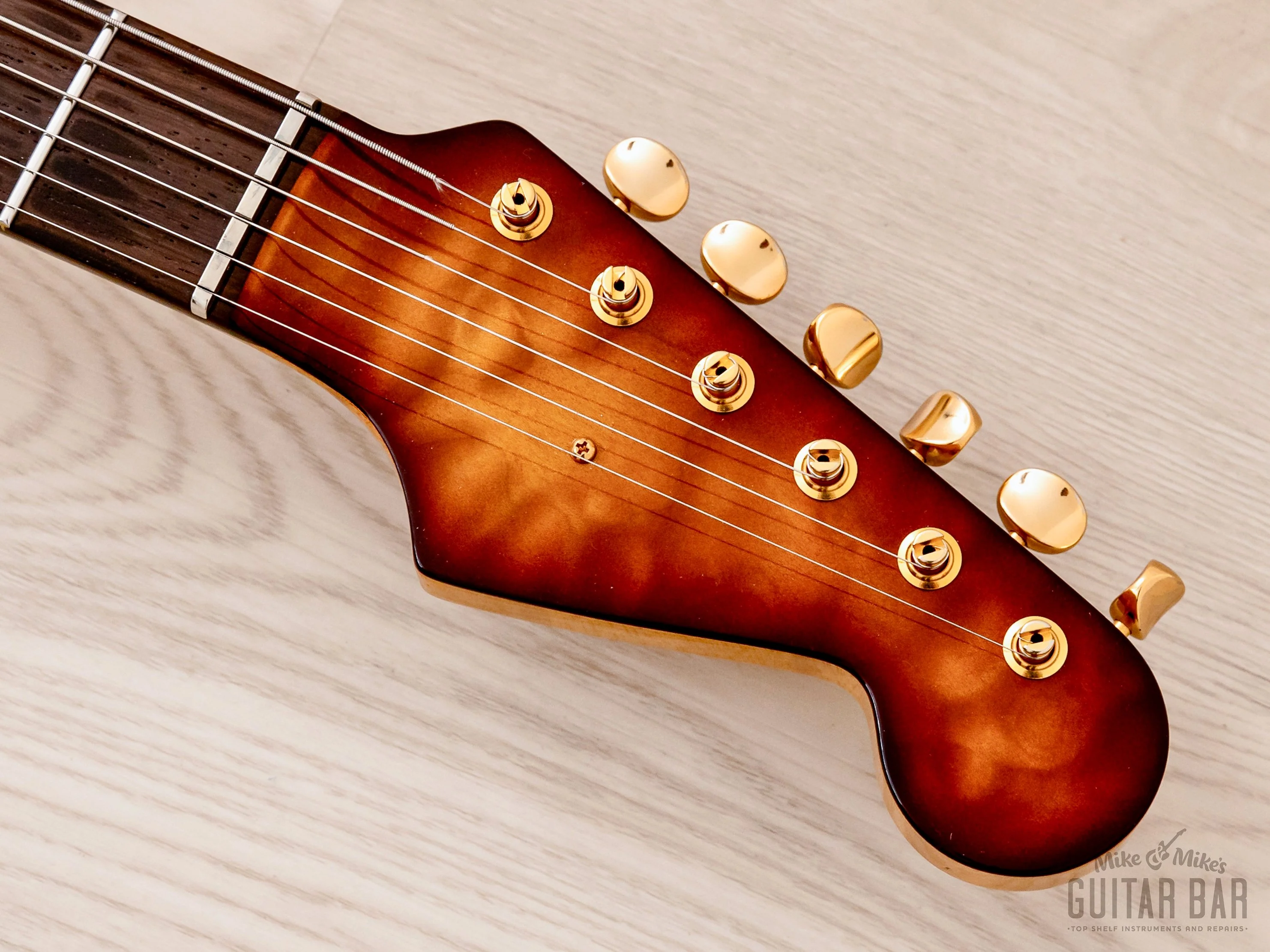 Custom S-Style HH Superstrat, Quilt Maple & Ash w/ Callaham, Bigsby, Kuwabara PAFs - Image 4