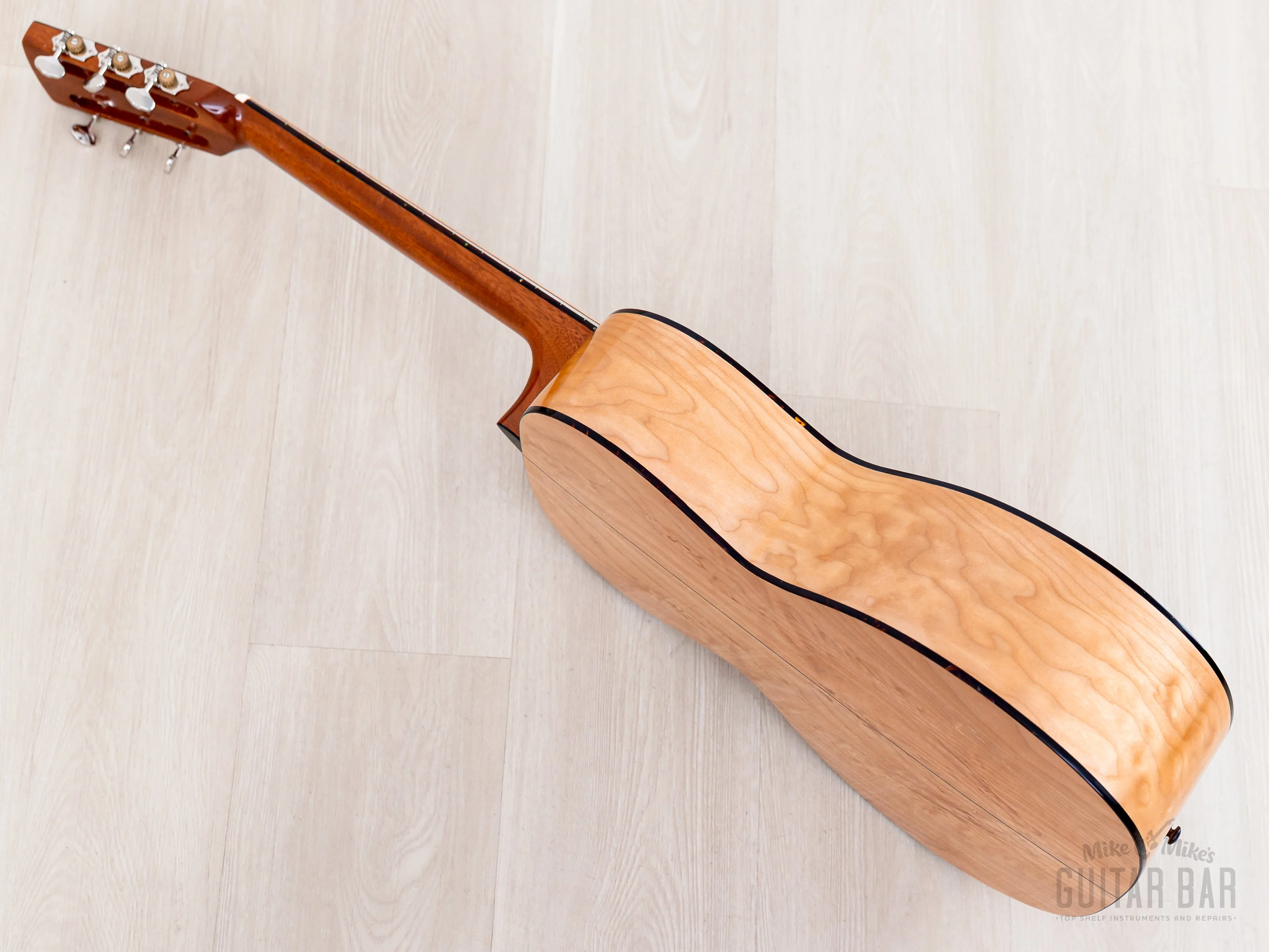David Flammang Guitars DP40 Boutique 12 Fret Parlor Guitar, Lutz Spruce + Figured Maple w/ Case - Image 16