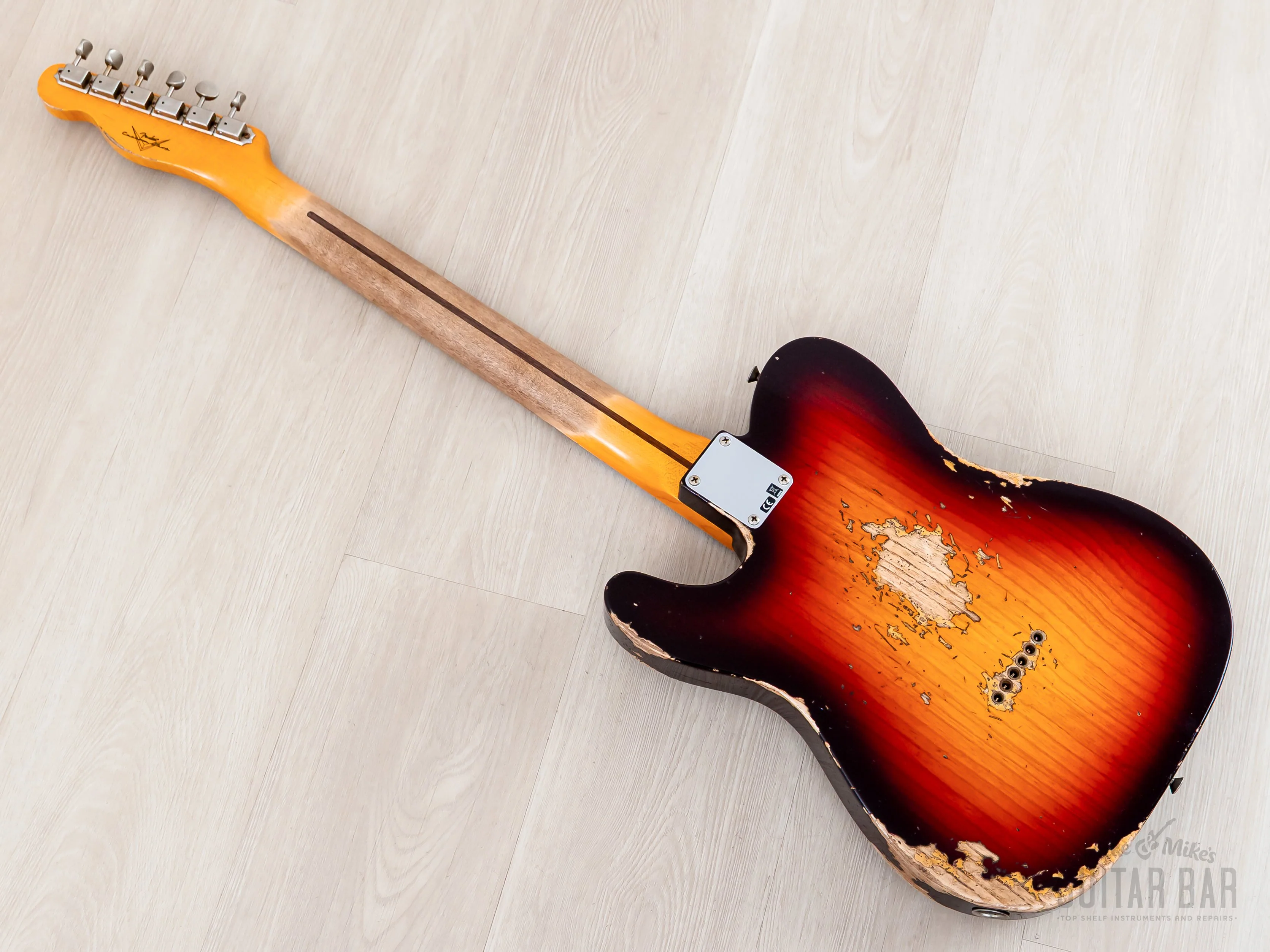 Fender Custom Shop 1952 Telecaster Heavy Relic Big U Neck Sunburst w/ '51 Nocaster Pickups - Image 11