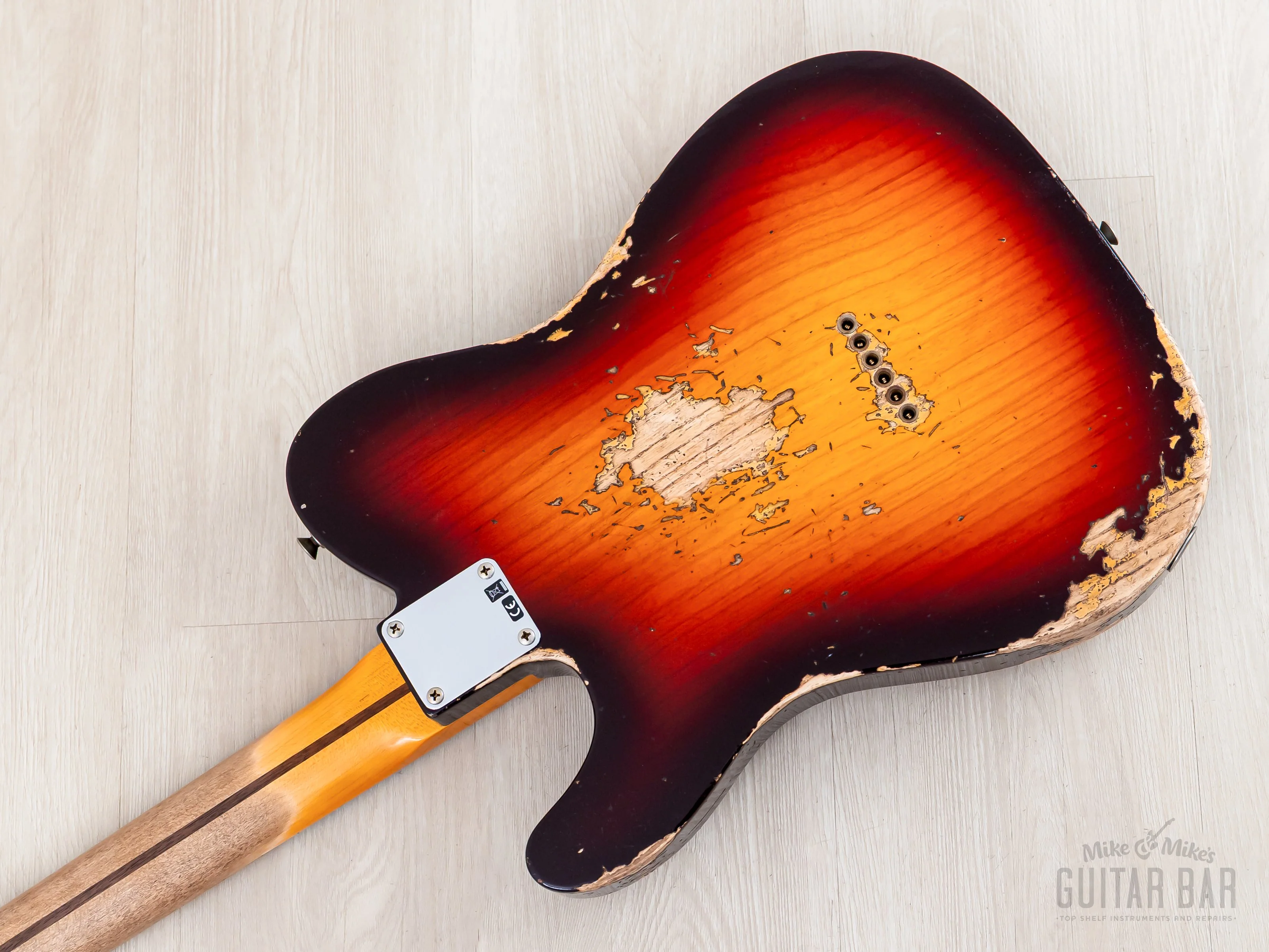 Fender Custom Shop 1952 Telecaster Heavy Relic Big U Neck Sunburst w/ '51 Nocaster Pickups - Image 12