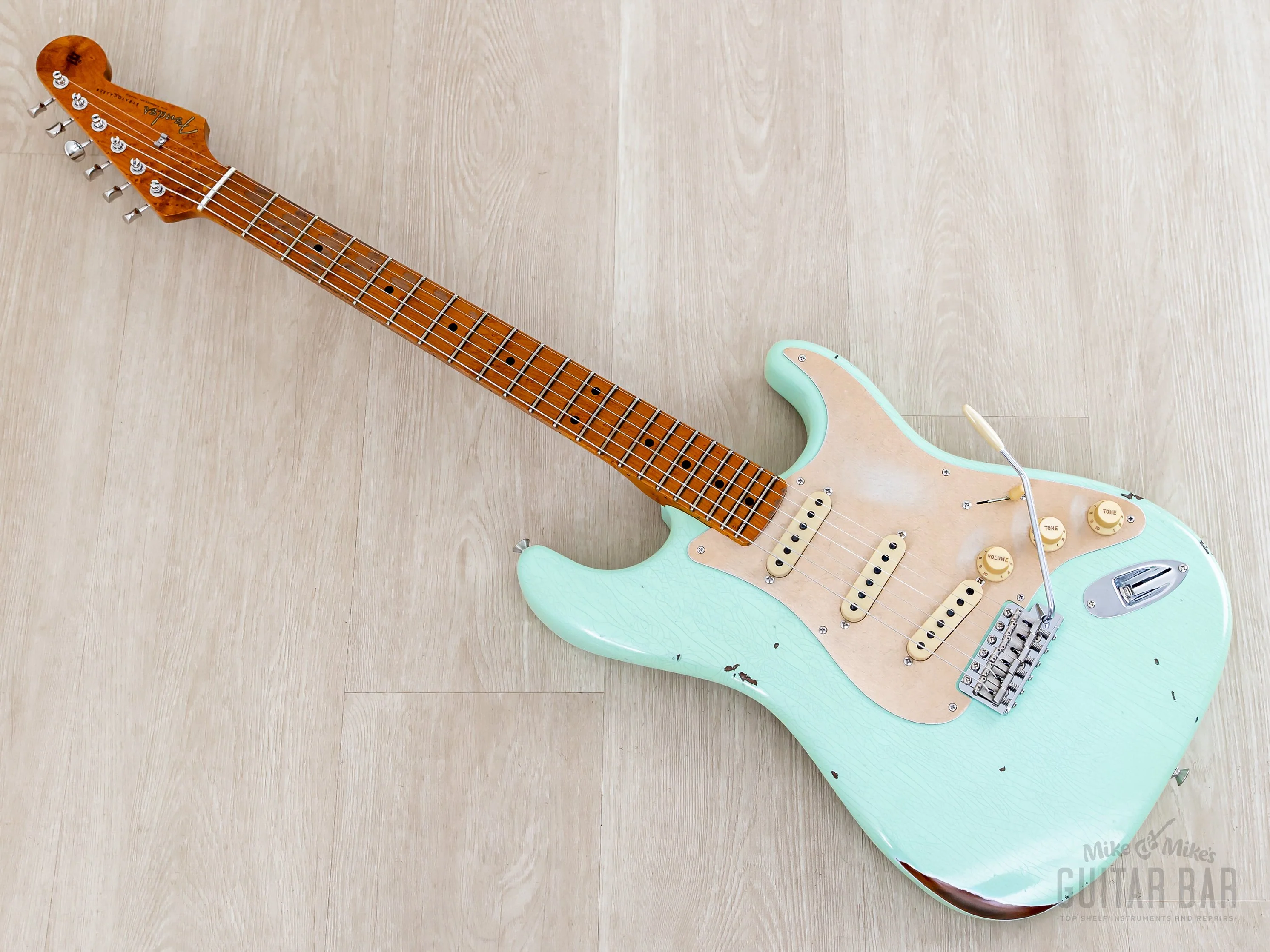 Fender Custom Shop 1956 Stratocaster Roasted Relic Aged Surf Green w/ Fat '60s Pickups - Image 10