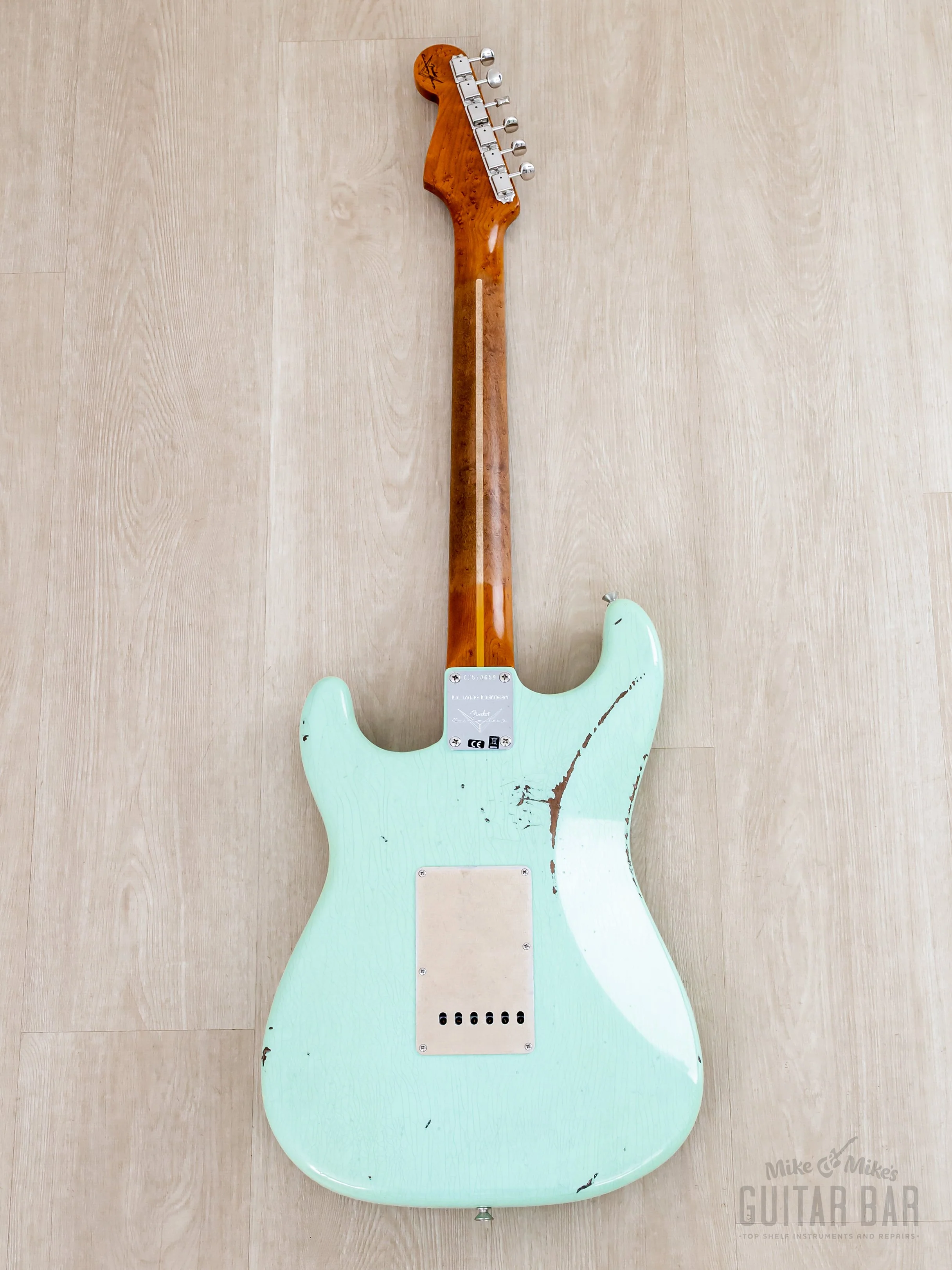Fender Custom Shop 1956 Stratocaster Roasted Relic Aged Surf Green w/ Fat '60s Pickups - Image 3