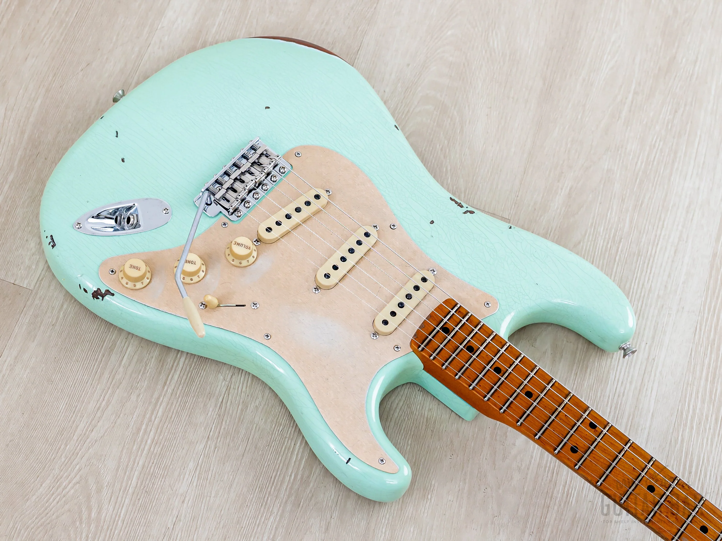 Fender Custom Shop 1956 Stratocaster Roasted Relic Aged Surf Green w/ Fat '60s Pickups - Image 6