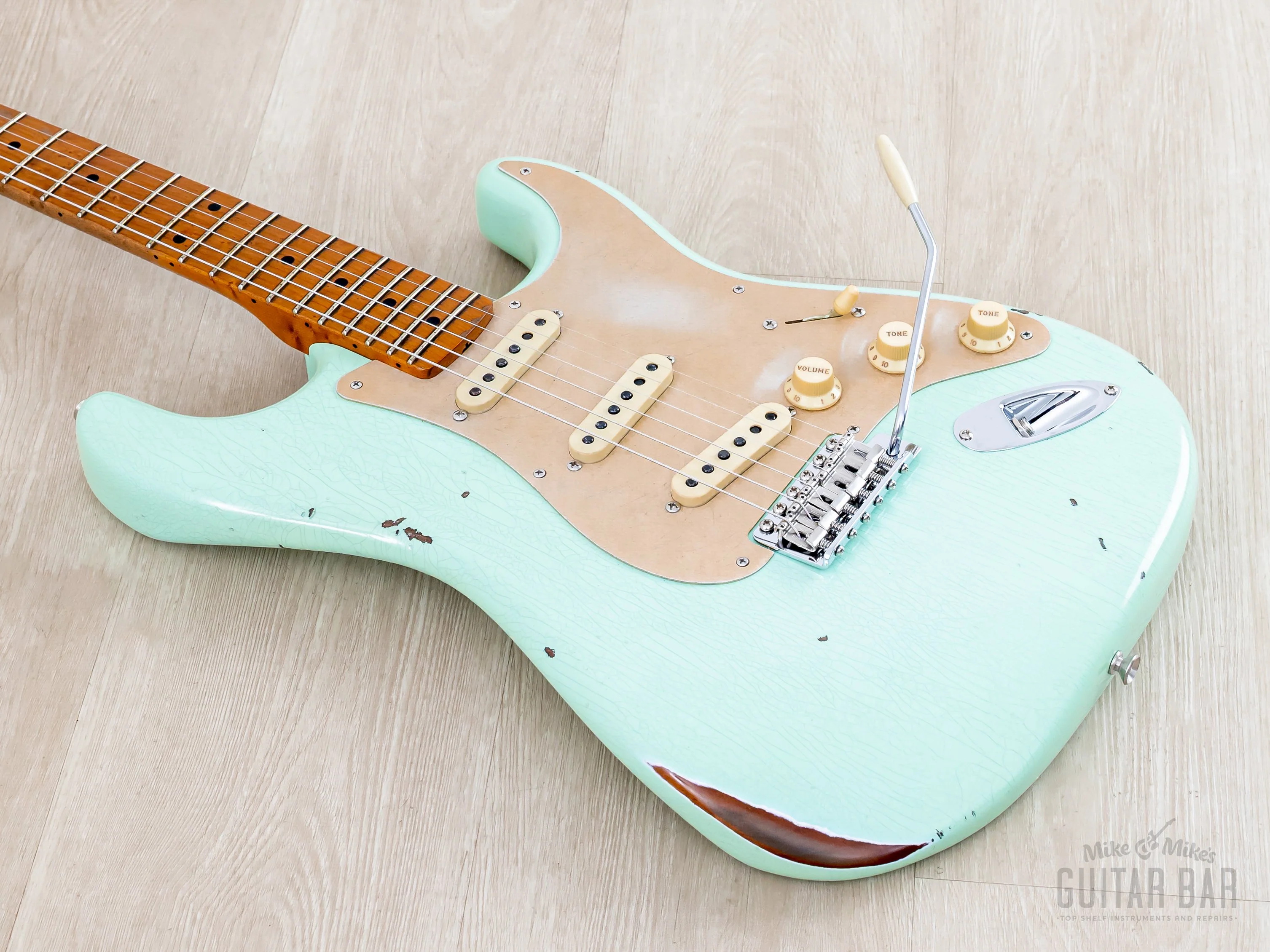 Fender Custom Shop 1956 Stratocaster Roasted Relic Aged Surf Green w/ Fat '60s Pickups - Image 7