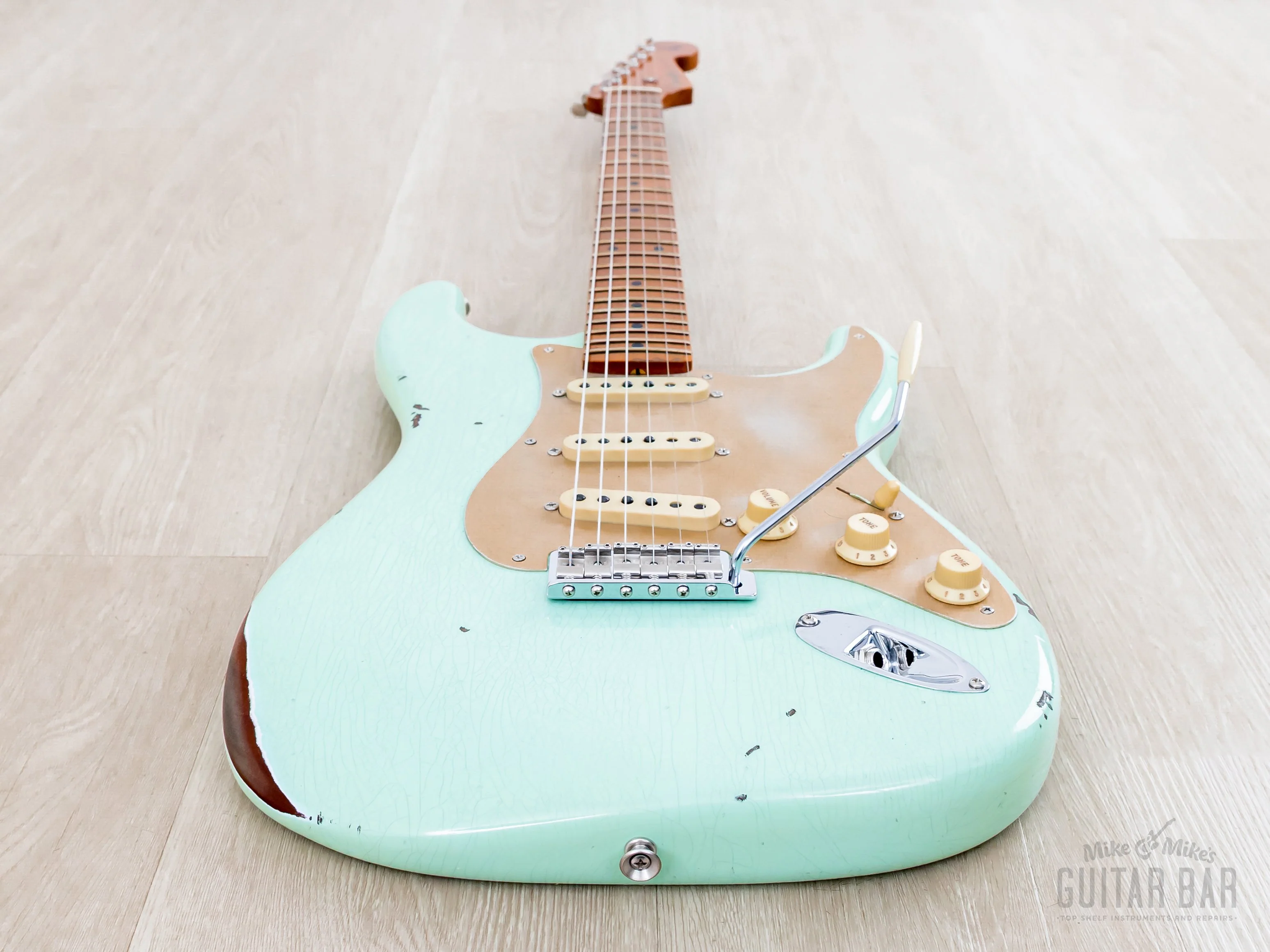 Fender Custom Shop 1956 Stratocaster Roasted Relic Aged Surf Green w/ Fat '60s Pickups - Image 8