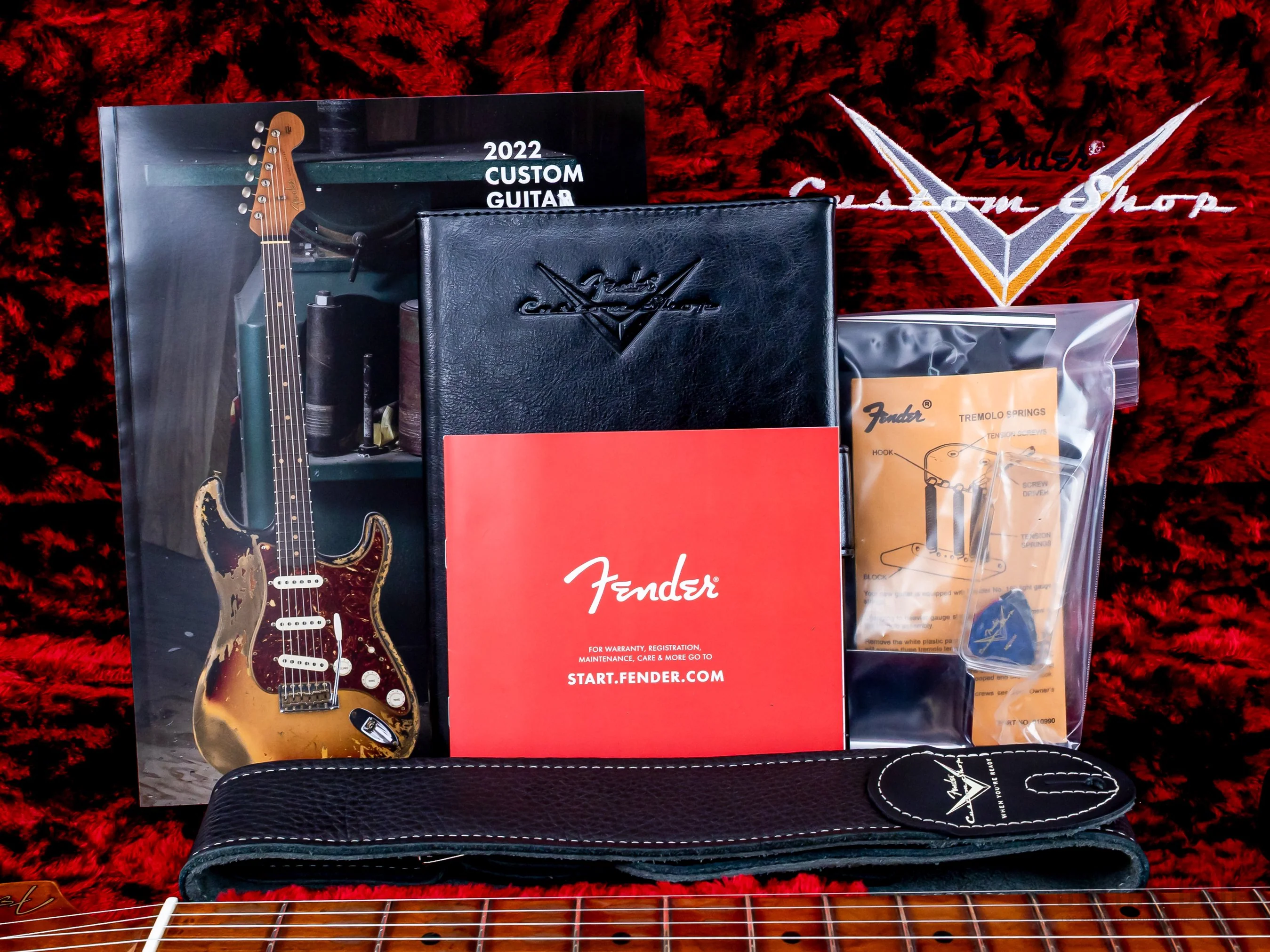 Fender Custom Shop 1956 Stratocaster Roasted Relic Faded Two-Tone Sunburst w/ Gold Guard, Fat '60s Pickups - Image 15