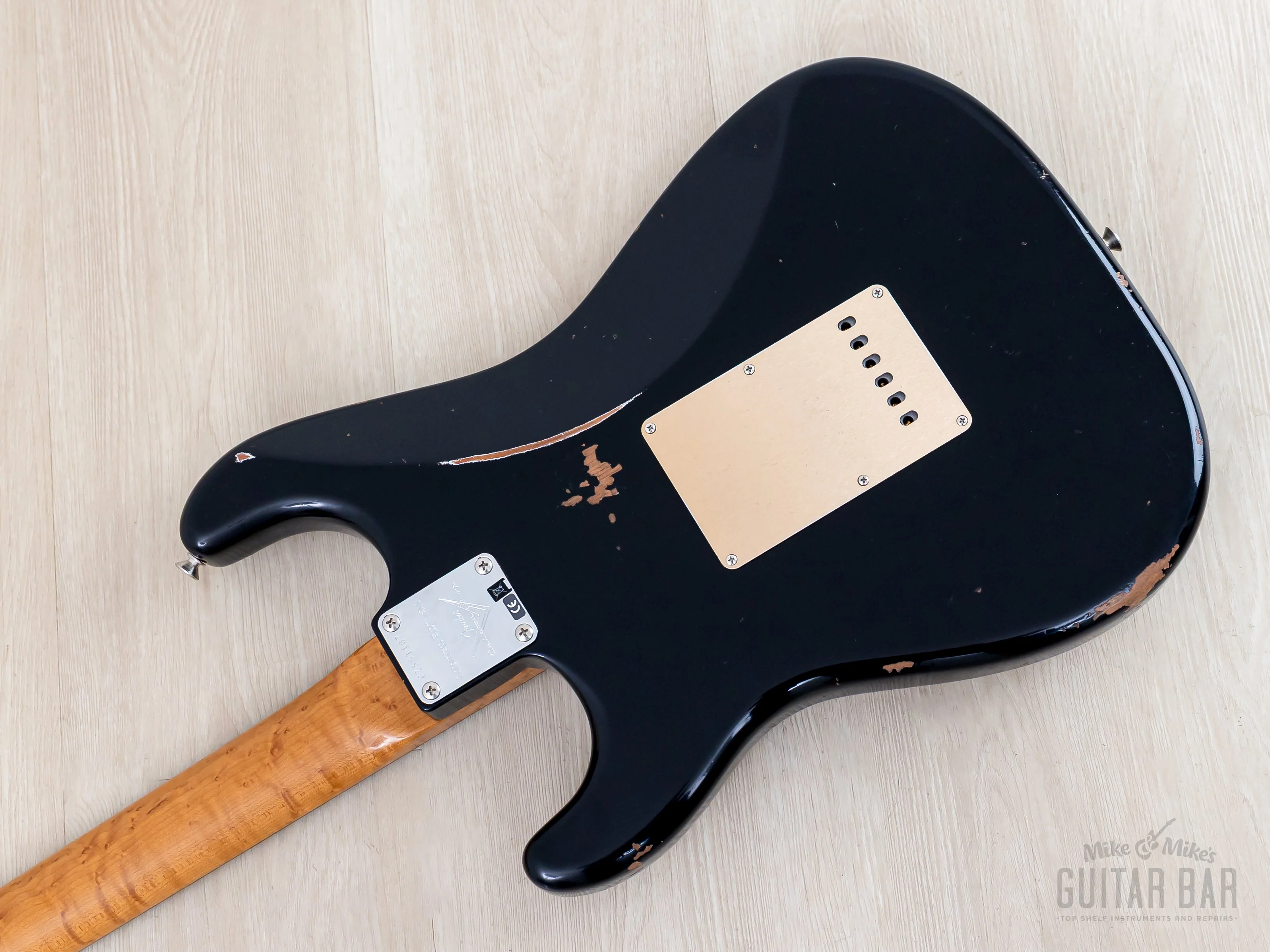 Fender Custom Shop 1960 Stratocaster Roasted Relic Aged Black w/ Fat '60s Pickups - Image 12