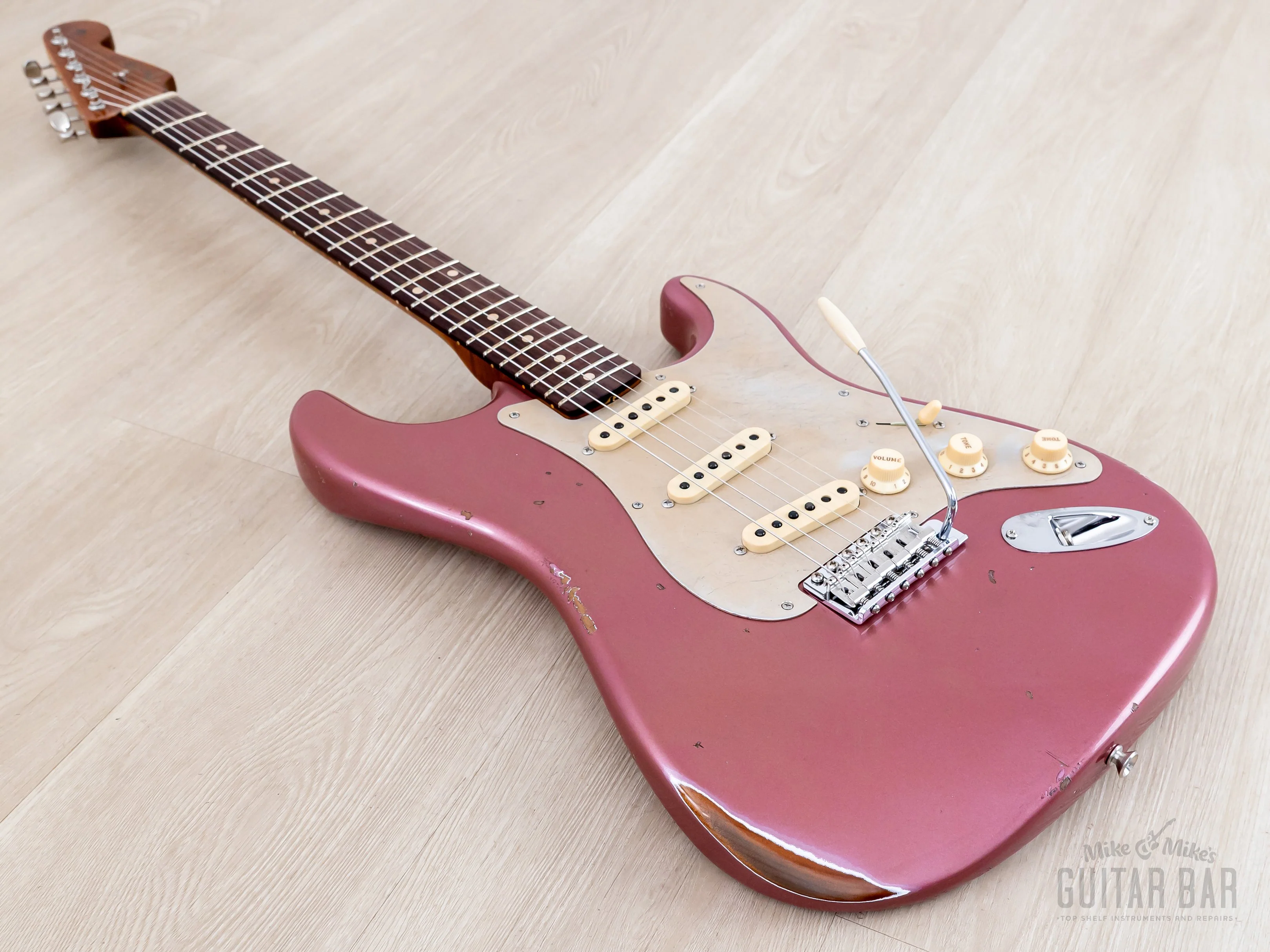 Fender Custom Shop 1960 Stratocaster Roasted Relic Aged Burgundy Mist w/ Fat '60s Pickups - Image 10