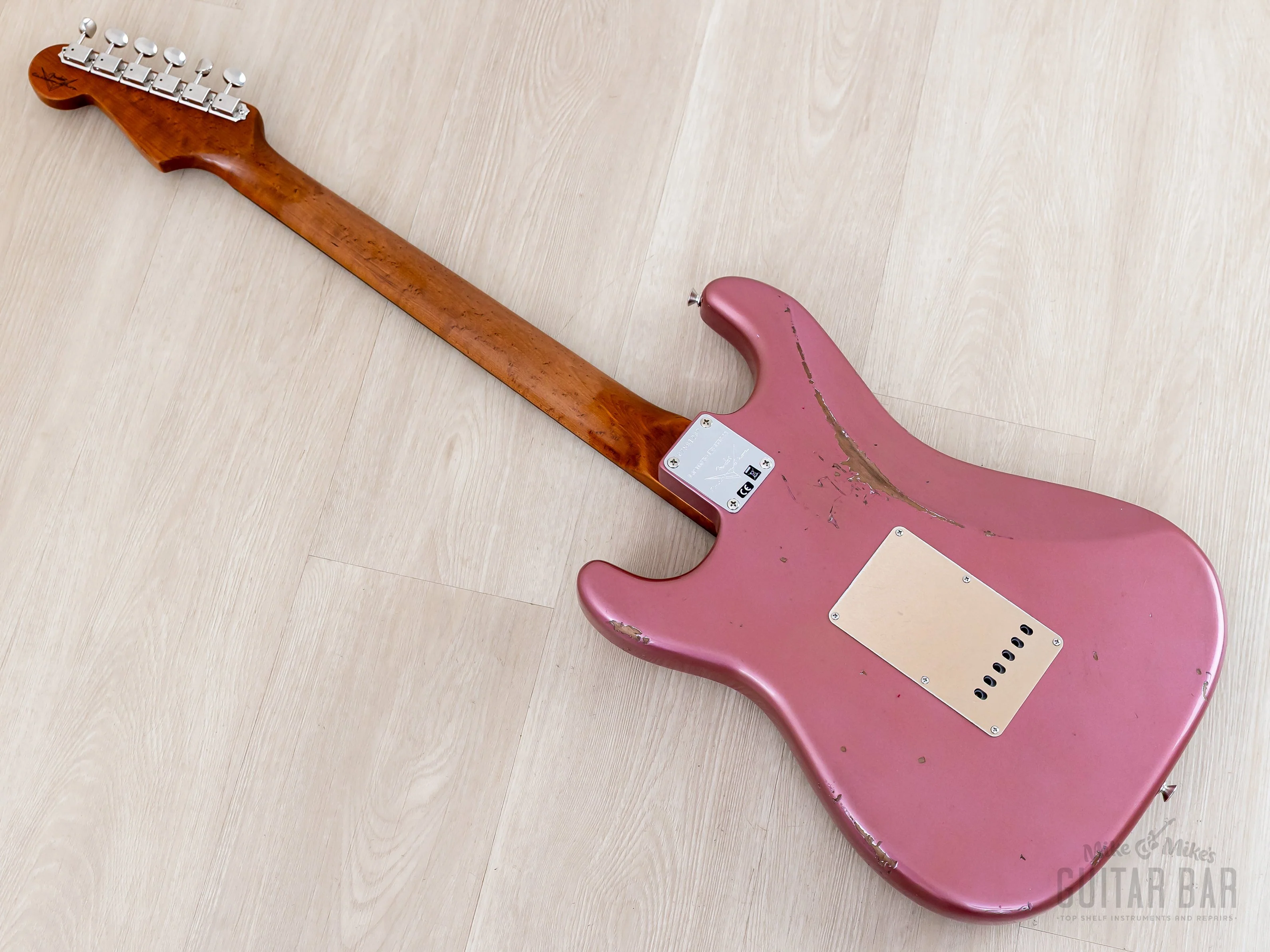 Fender Custom Shop 1960 Stratocaster Roasted Relic Aged Burgundy Mist w/ Fat '60s Pickups - Image 12