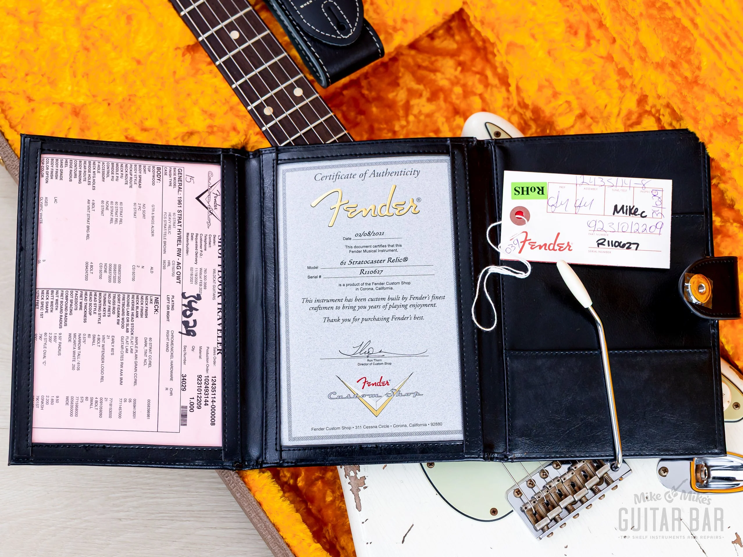 Fender Custom Shop 1961 Stratocaster Heavy Relic Aged Olympic White - Image 16