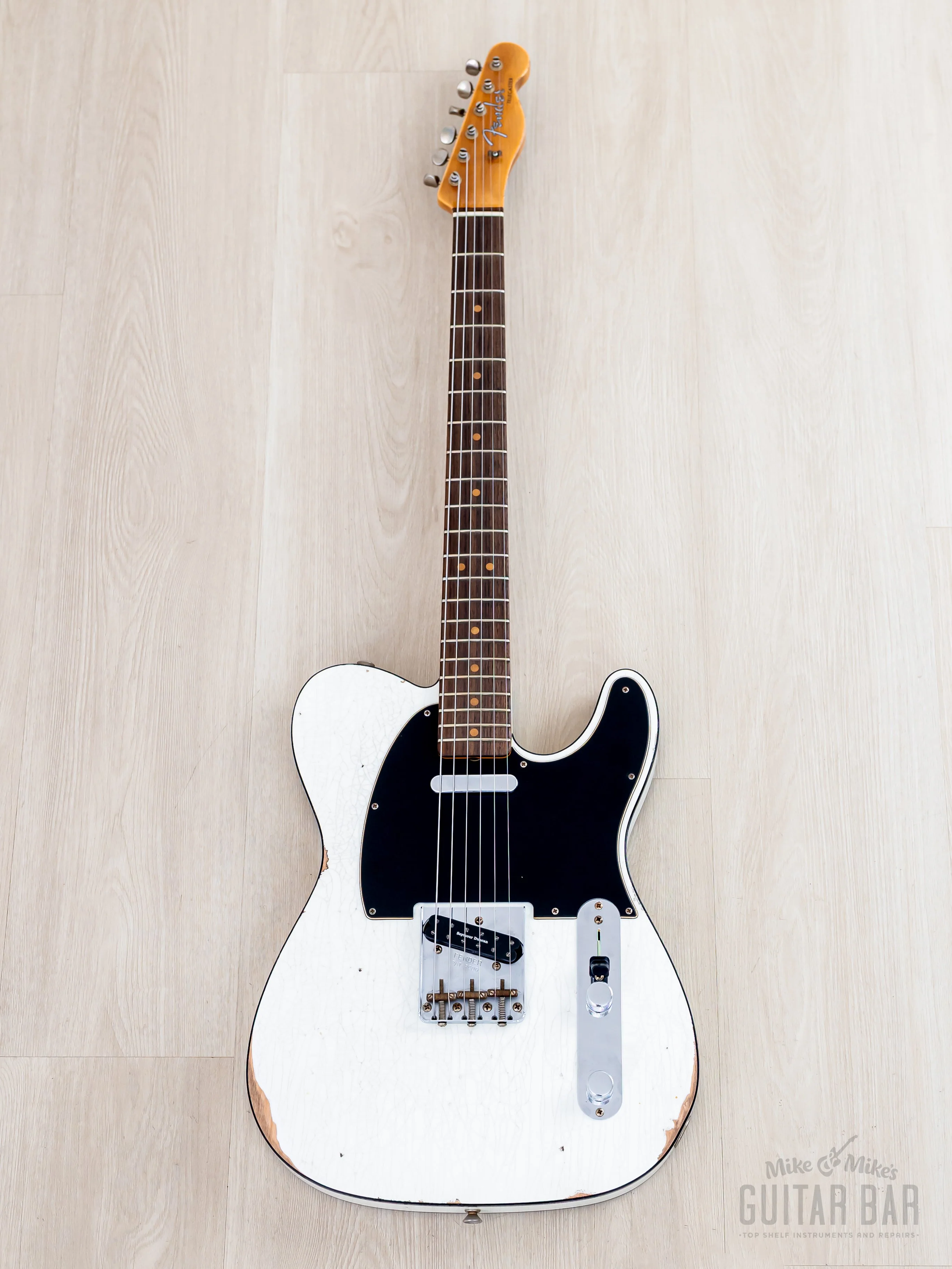 Fender Custom Shop 1963 Telecaster Custom Relic Olympic White w/ Twisted Tele, Seymour Duncan Little '59 - Image 2