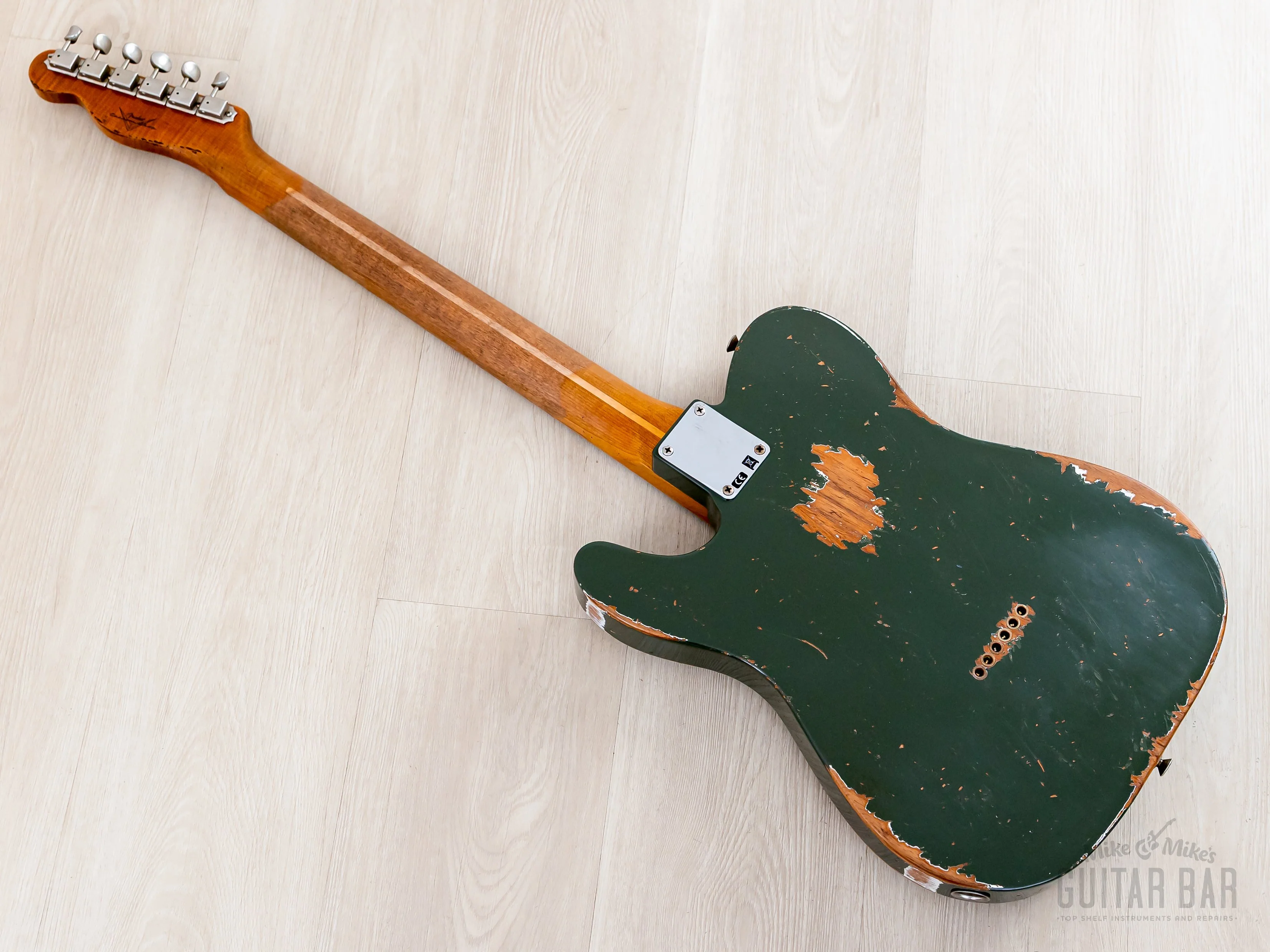 Fender Custom Shop ‘52 Telecaster Heavy Relic Roasted Big U Army Drab Green - Image 11