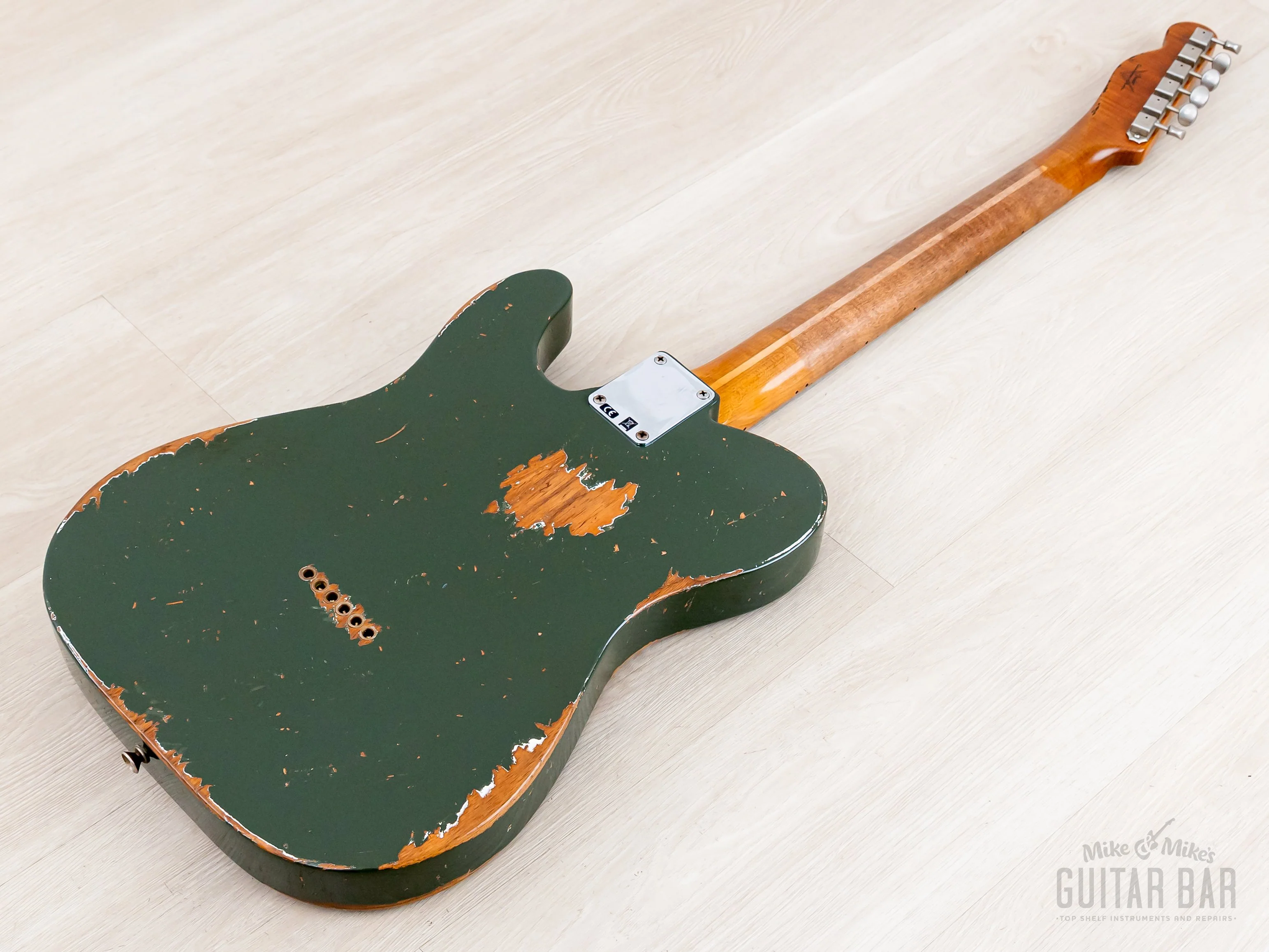 Fender Custom Shop ‘52 Telecaster Heavy Relic Roasted Big U Army Drab Green - Image 12