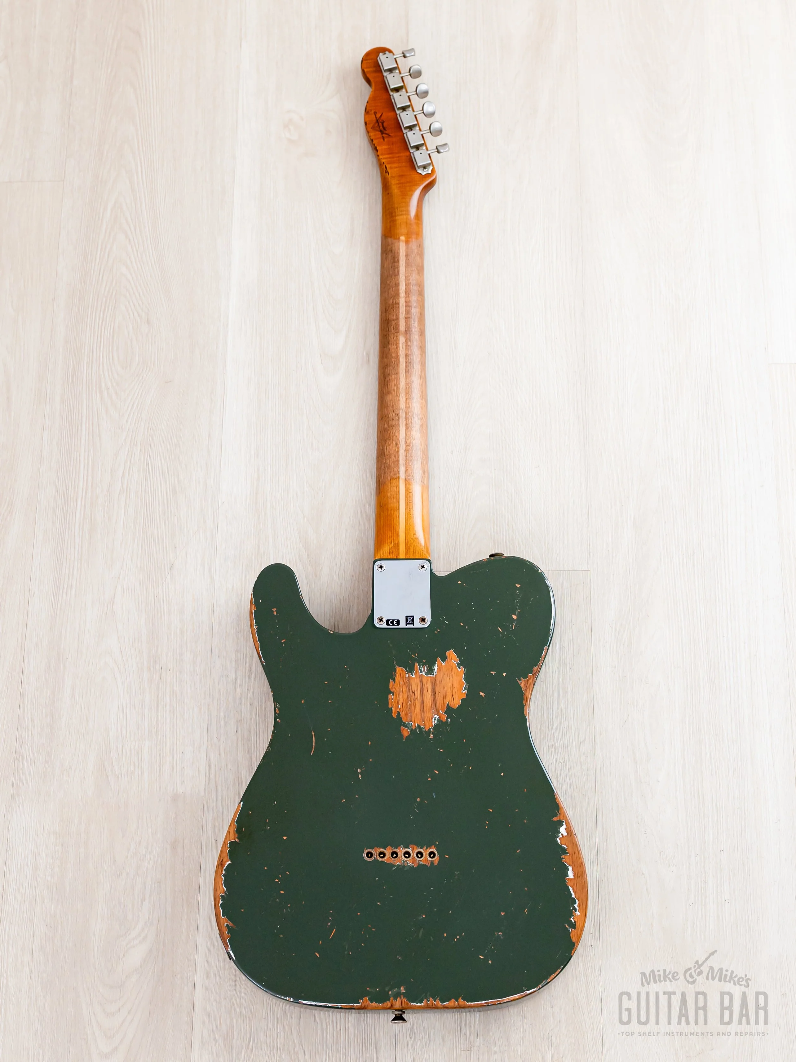 Fender Custom Shop ‘52 Telecaster Heavy Relic Roasted Big U Army Drab Green - Image 3