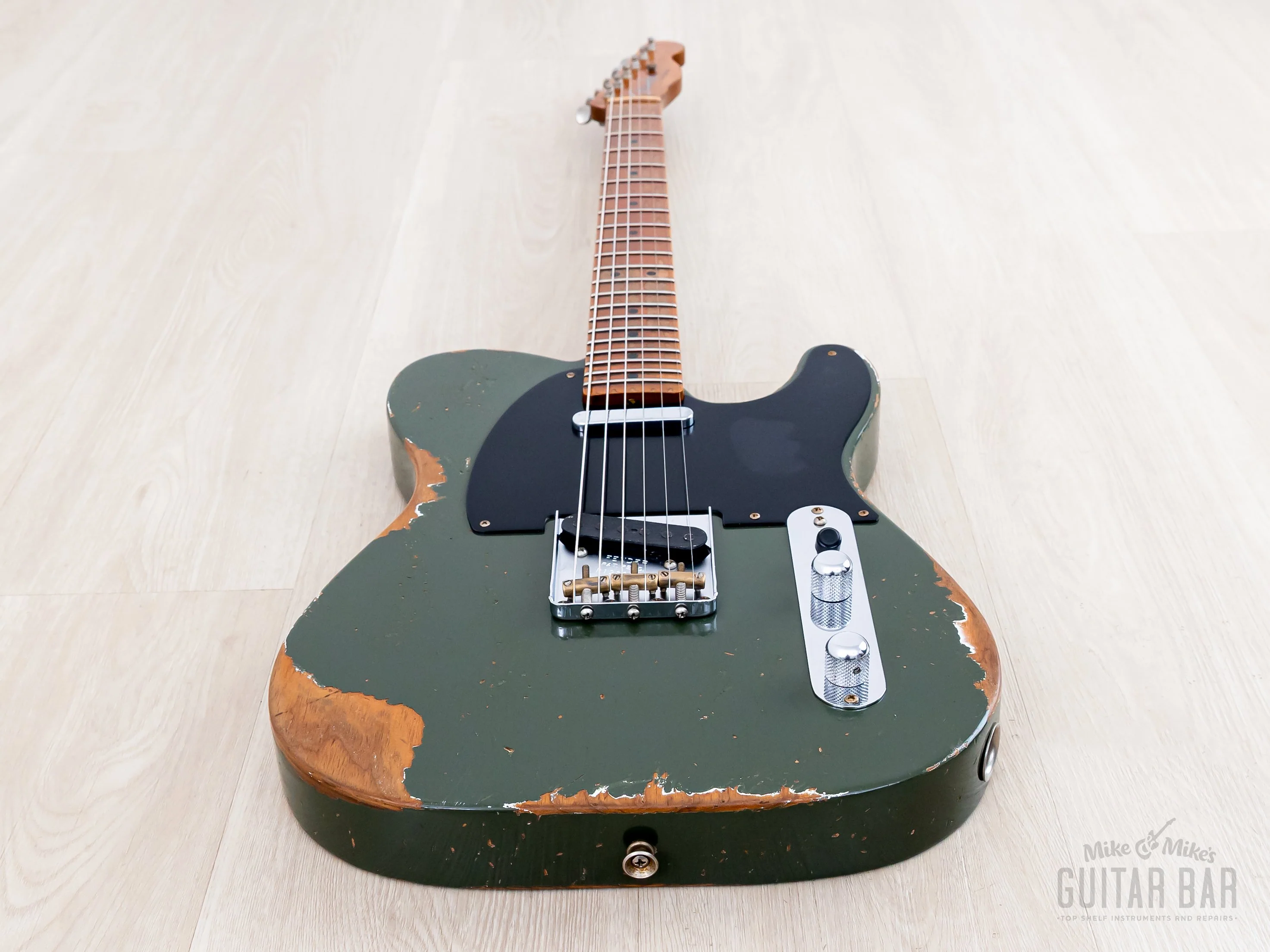 Fender Custom Shop ‘52 Telecaster Heavy Relic Roasted Big U Army Drab Green - Image 9