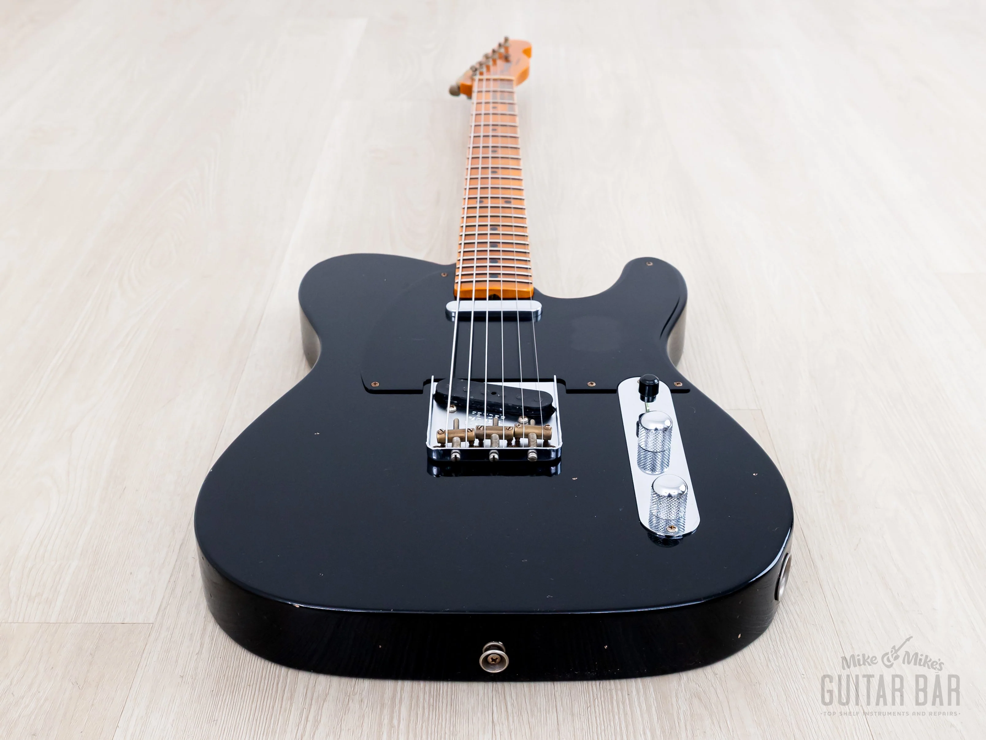 Fender Custom Shop '52 Telecaster Streamlined U Journeyman Relic Black, Twisted Tele + Blackguard Pickups - Image 8