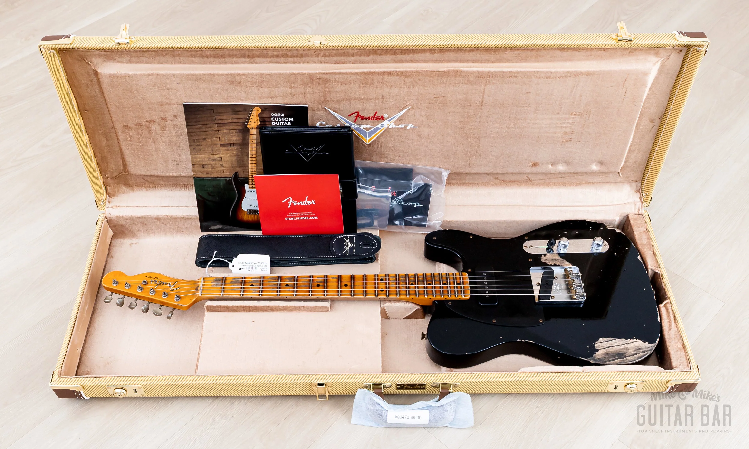 Fender Custom Shop '52 Telecaster Streamlined U Relic Black w/ Twisted Tele & P-90, Featherweight - Image 17