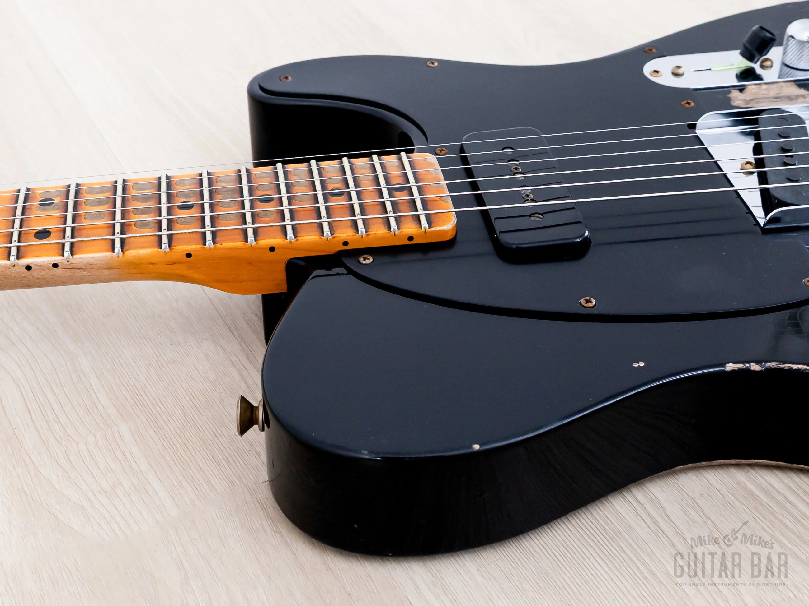 Fender Custom Shop '52 Telecaster Streamlined U Relic Black w/ Twisted Tele & P-90, Featherweight - Image 6