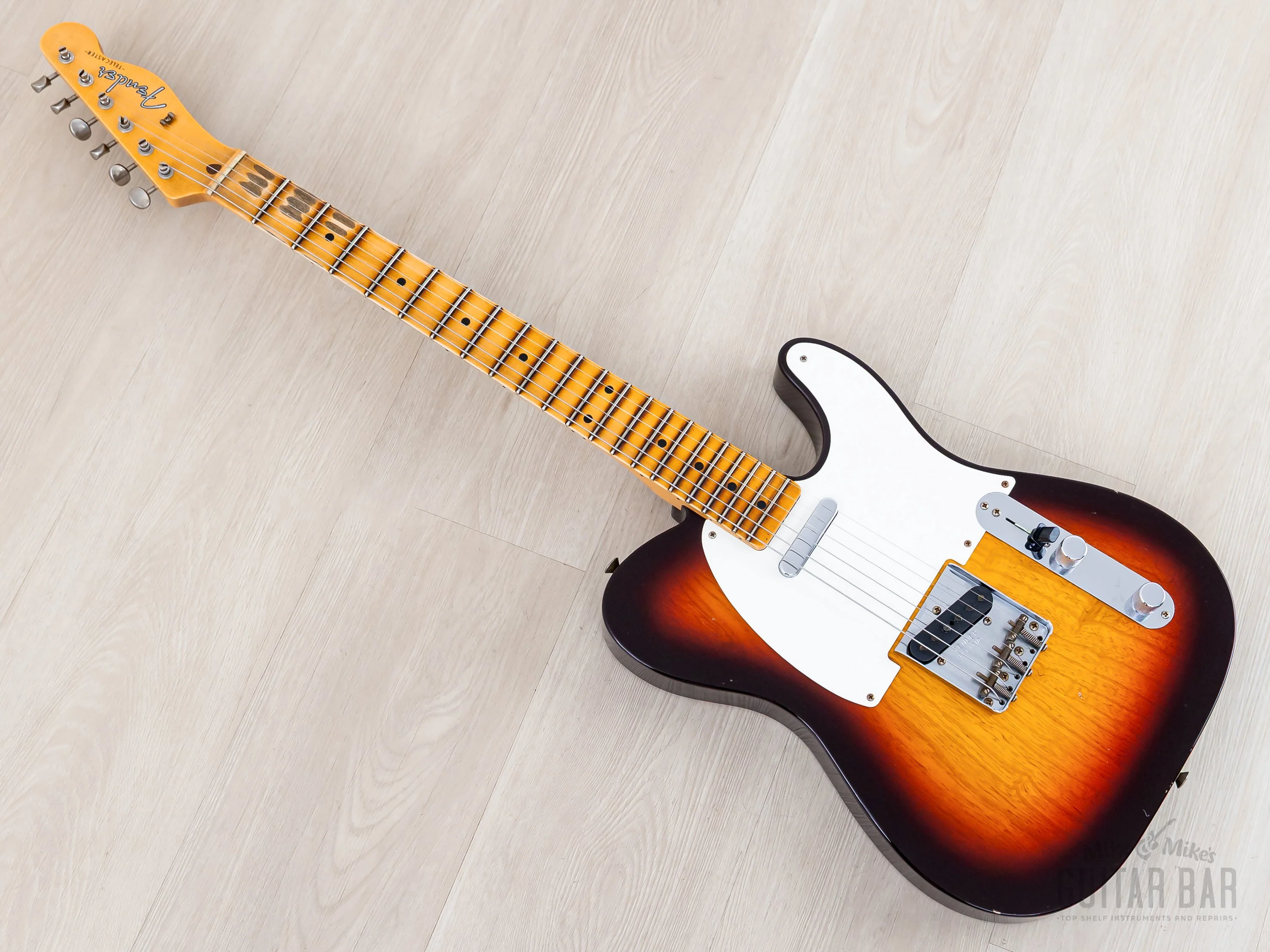 Fender Custom Shop '58 Telecaster Journeyman Relic Sunburst w/ V Neck, Figured Ash Body - Image 10