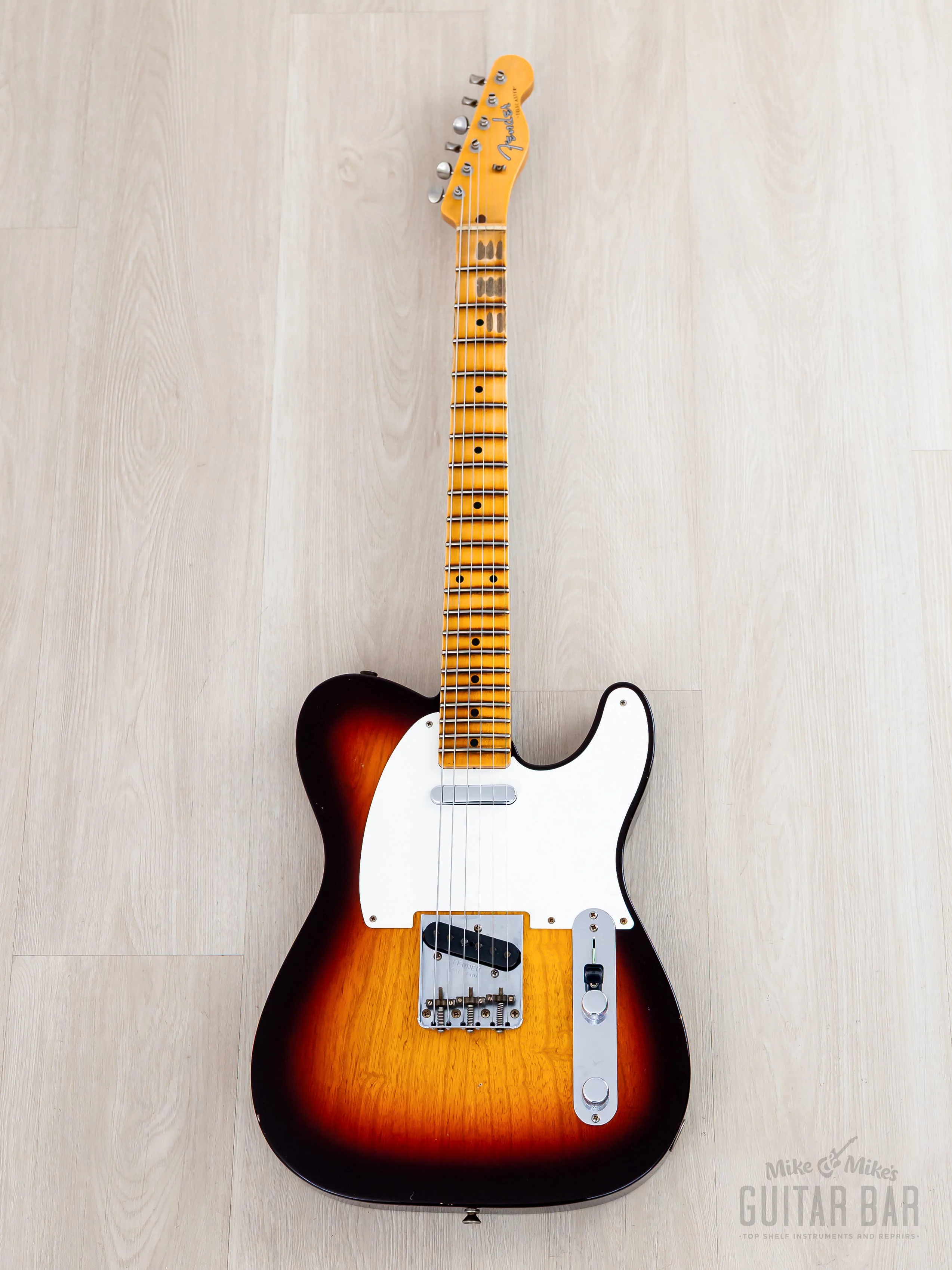 Fender Custom Shop '58 Telecaster Journeyman Relic Sunburst w/ V Neck, Figured Ash Body - Image 2