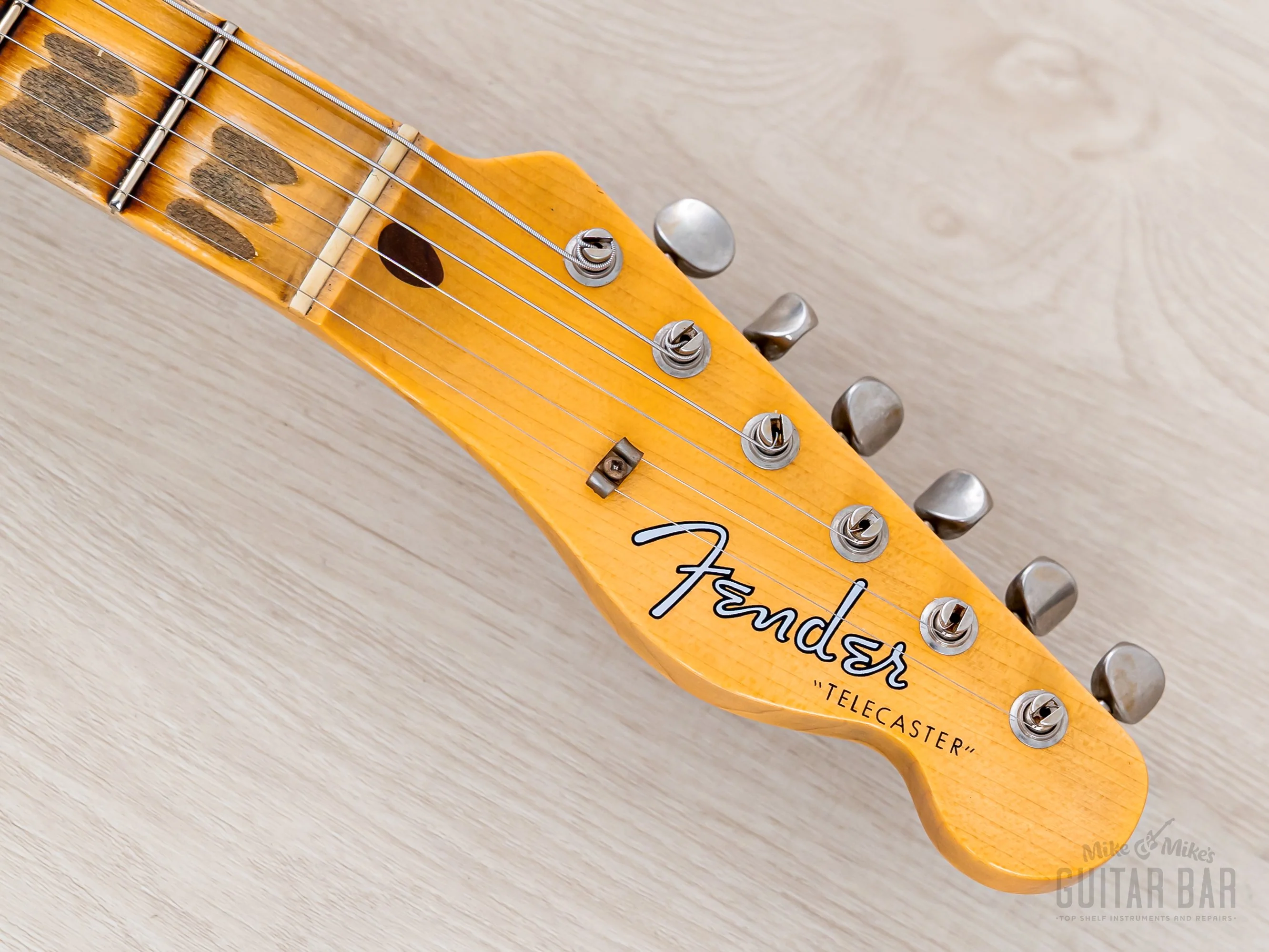 Fender Custom Shop '58 Telecaster Journeyman Relic Sunburst w/ V Neck, Figured Ash Body - Image 4