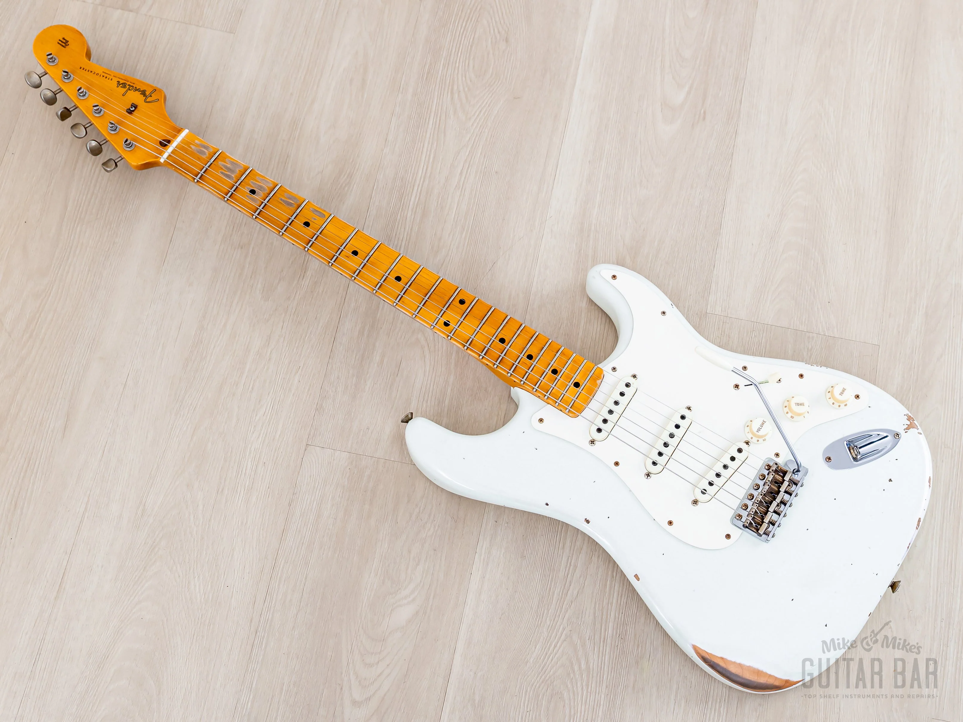 Fender Custom Shop Limited Edition Fat ‘50s Stratocaster Relic Invia Ivory w/ V Neck - Image 10