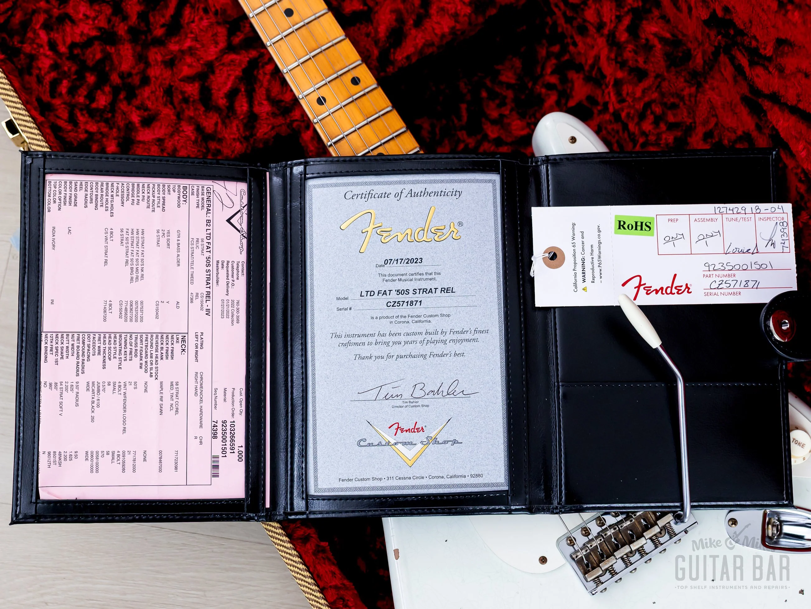 Fender Custom Shop Limited Edition Fat ‘50s Stratocaster Relic Invia Ivory w/ V Neck - Image 16