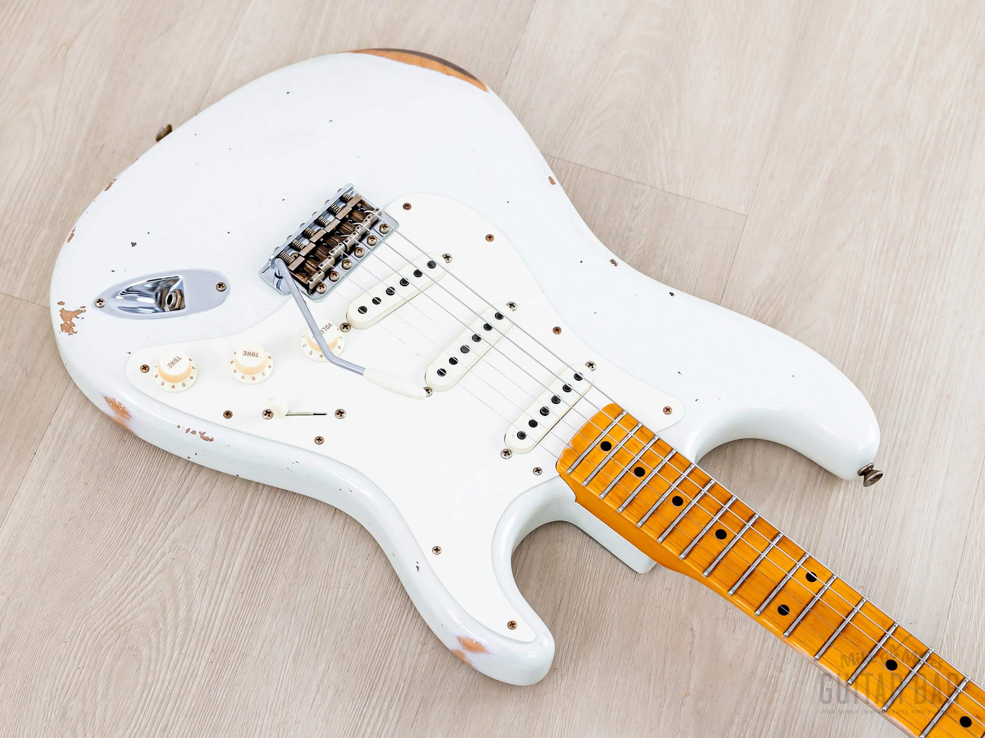 Fender Custom Shop Limited Edition Fat ‘50s Stratocaster Relic Invia Ivory w/ V Neck - Image 6