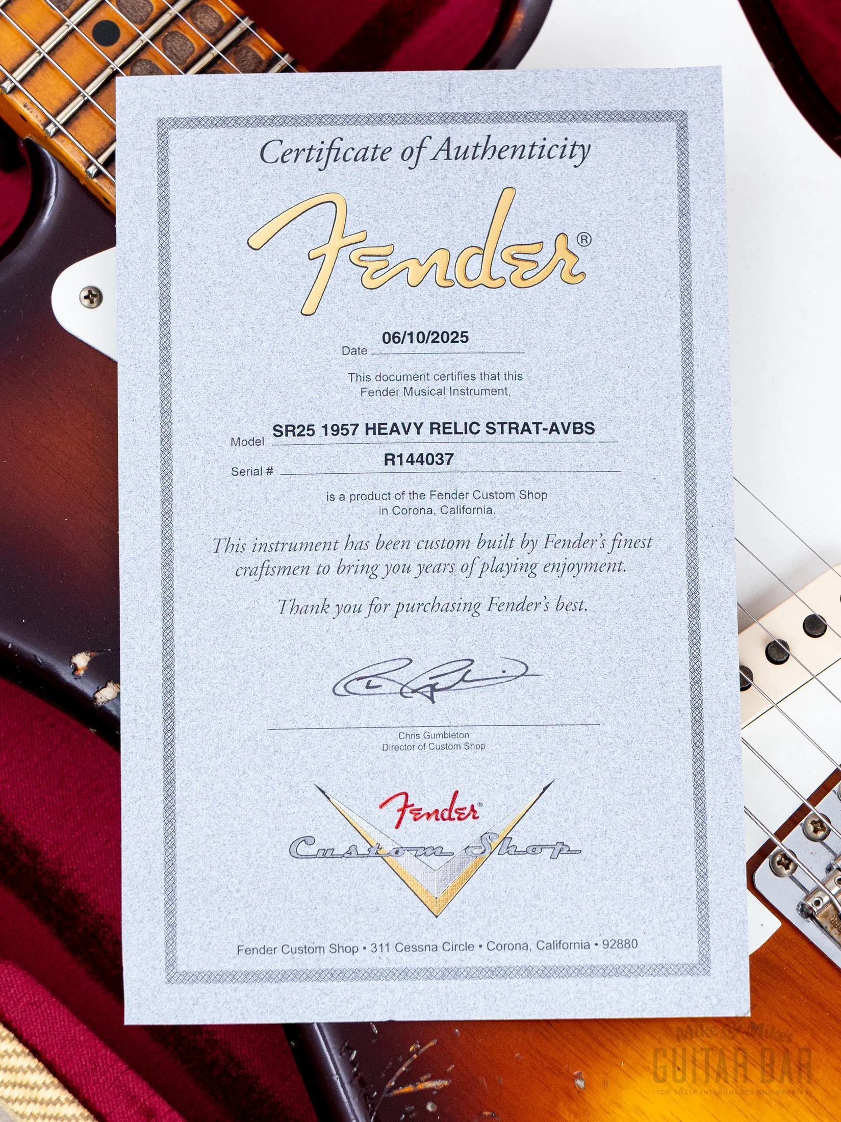 Fender Custom Shop Special Run ‘25 1957 Stratocaster Heavy Relic Violin Burst w/ Case, CoA, Featherweight - Image 17