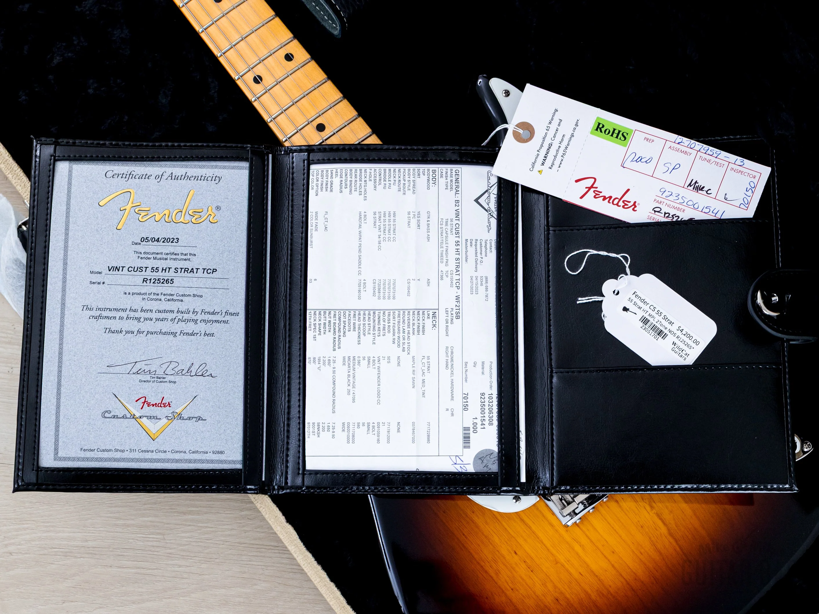 Fender Custom Shop Vintage Custom ‘55 Hardtail Stratocaster Time Capsule Package Sunburst, Featherweight - Image 14