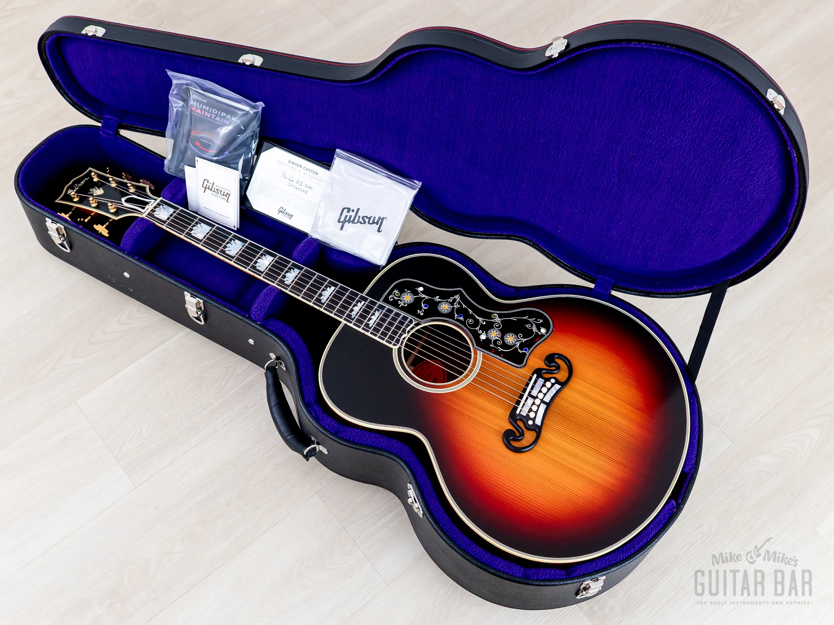 Gibson Custom Historic Pre-War SJ-200 Reissue, Adirondack Red Spruce & Rosewood, Vintage Sunburst VOS - Image 21