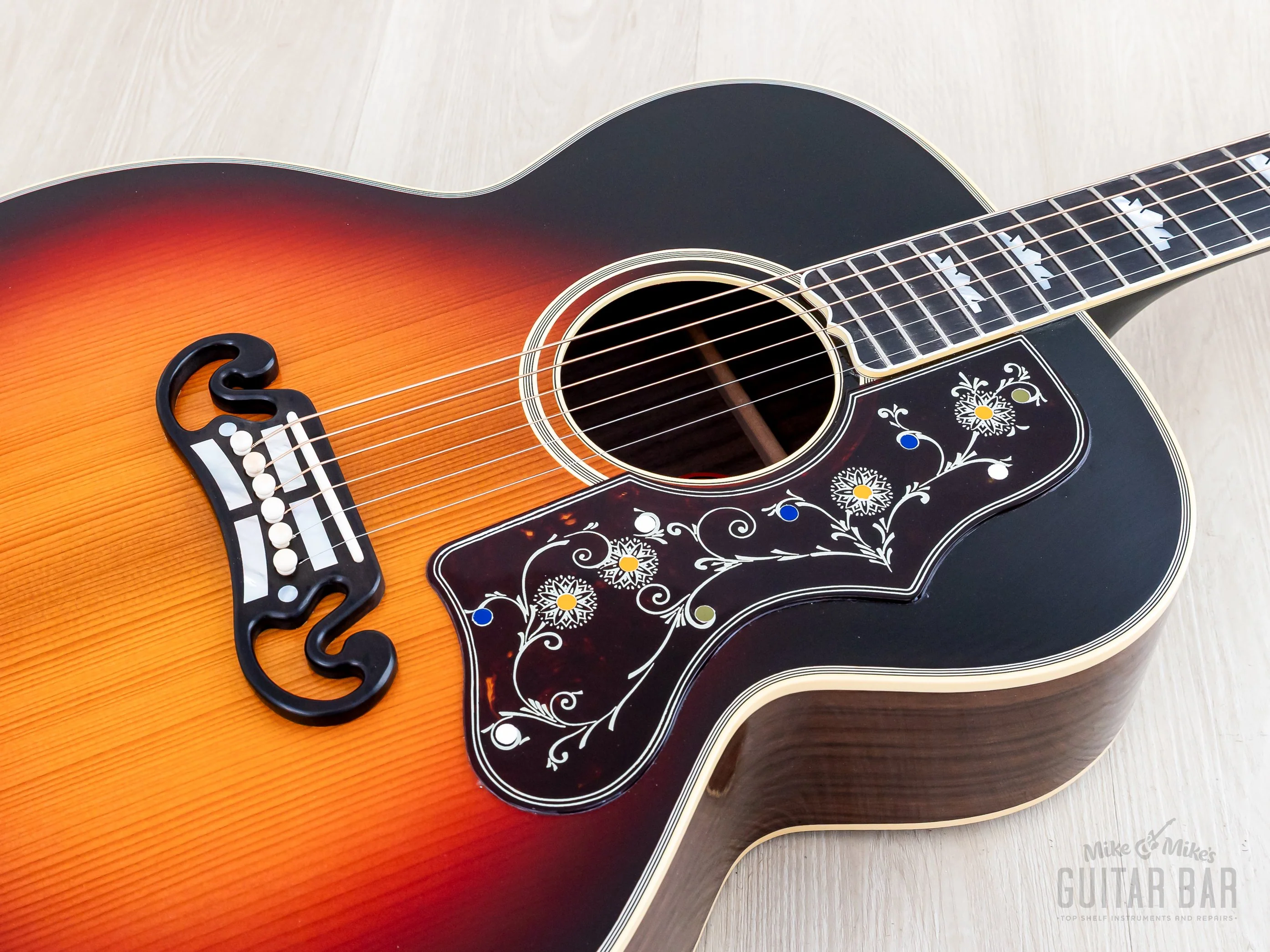 Gibson Custom Historic Pre-War SJ-200 Reissue, Adirondack Red Spruce & Rosewood, Vintage Sunburst VOS - Image 7