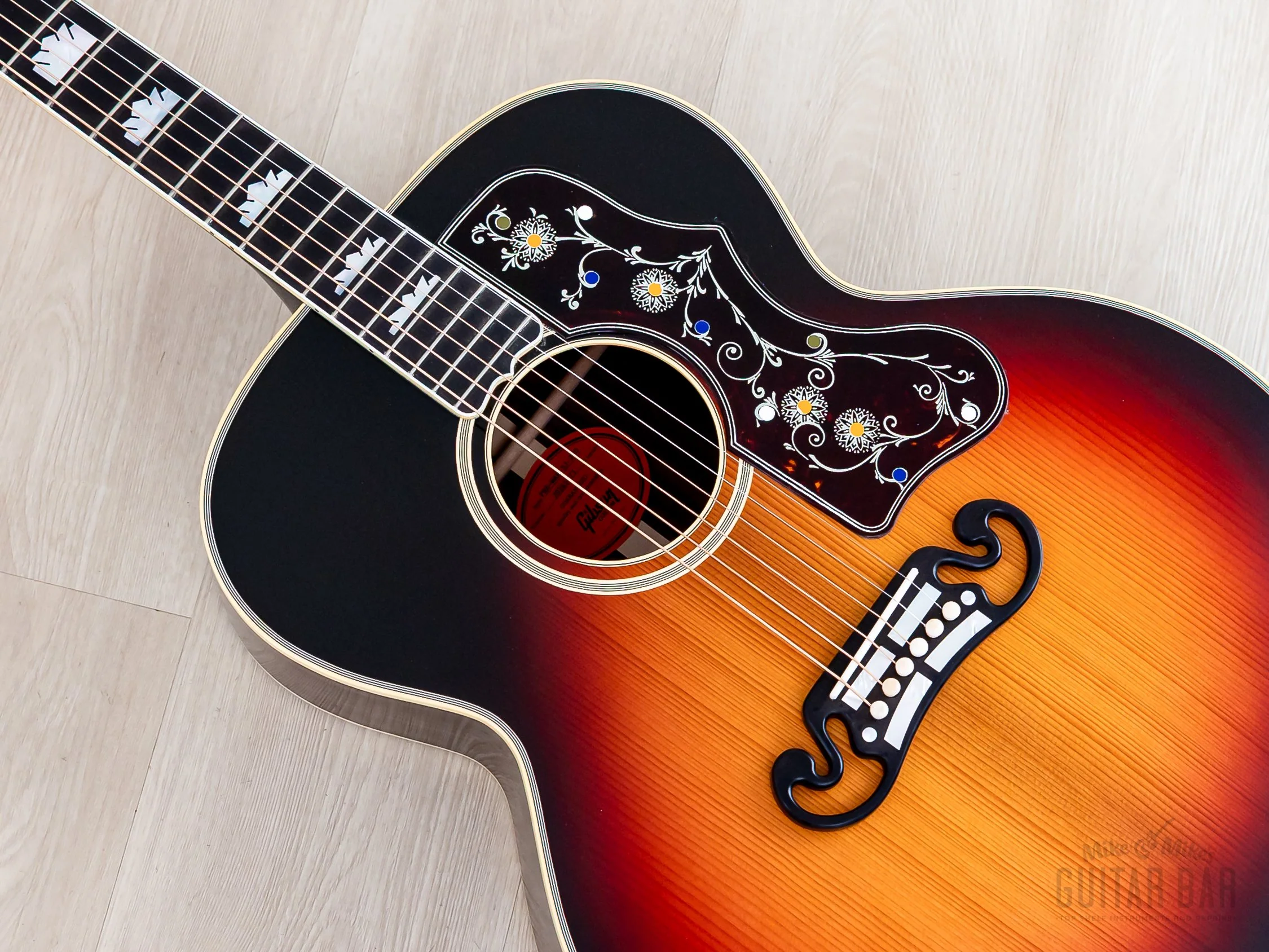 Gibson Custom Historic Pre-War SJ-200 Reissue, Adirondack Red Spruce & Rosewood, Vintage Sunburst VOS - Image 8