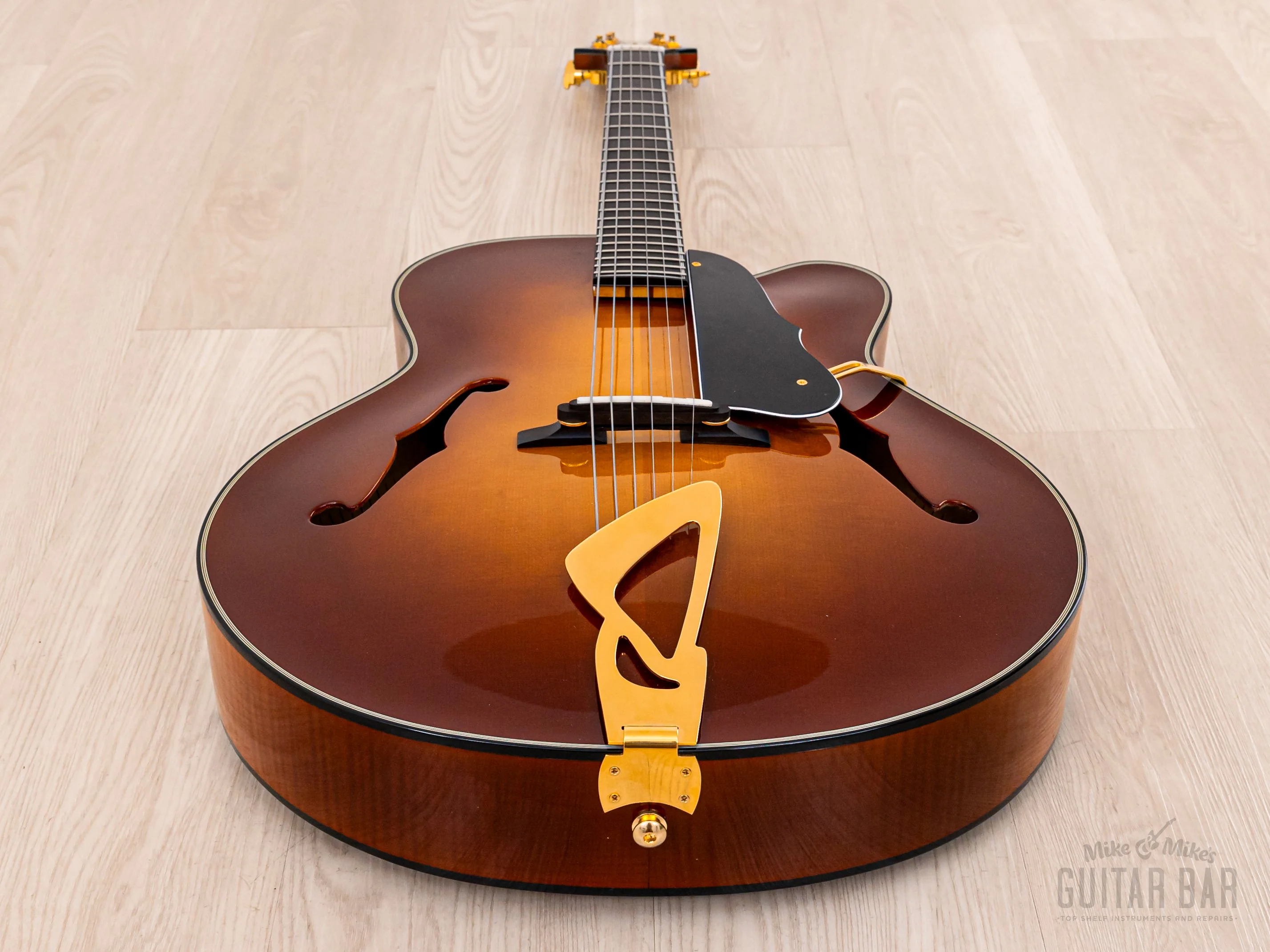 Harvey Leach Cutaway Acoustic Archtop 18" Carved Top, Spruce & Tiger Maple w/ Case - Image 13