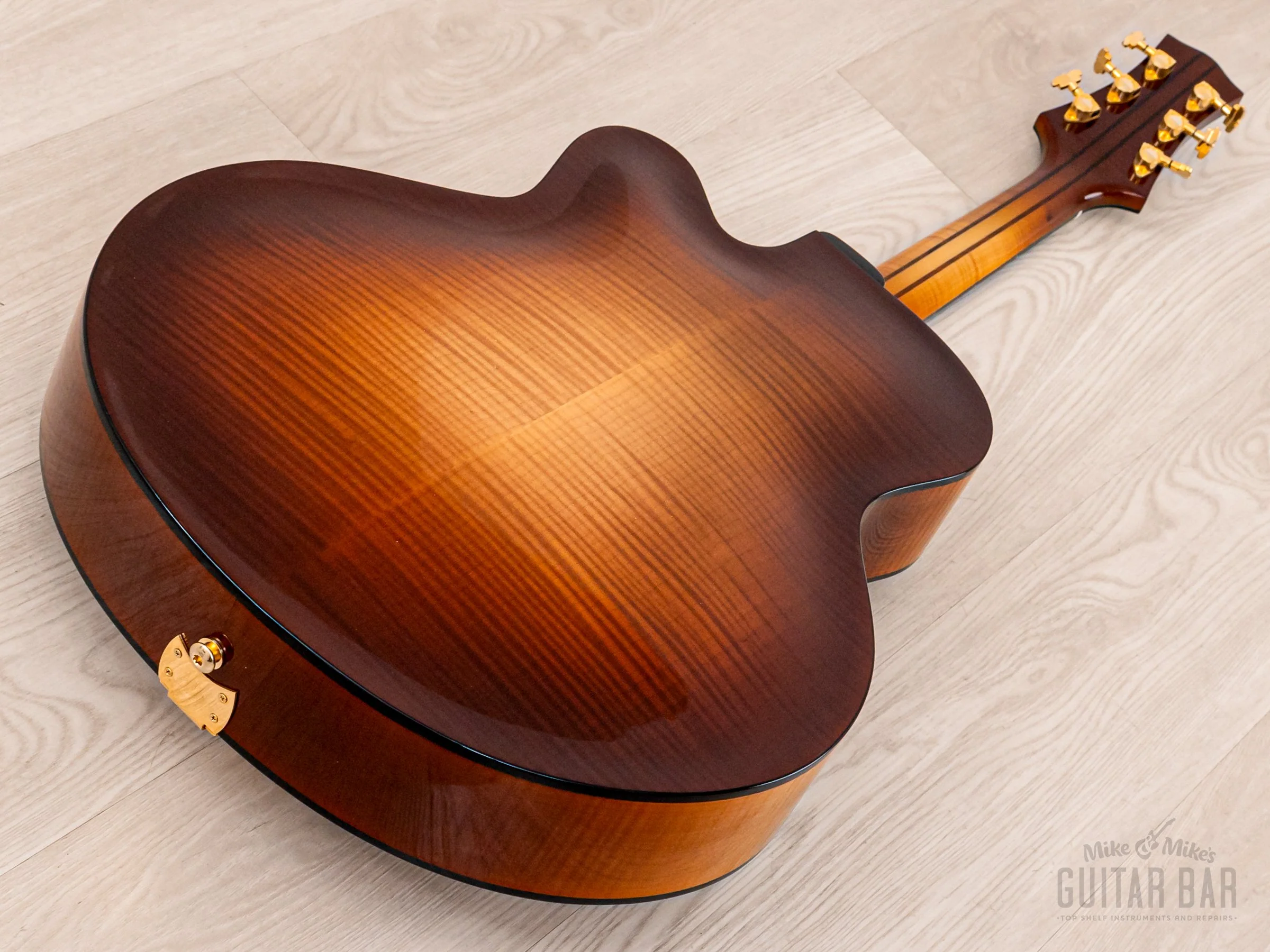 Harvey Leach Cutaway Acoustic Archtop 18" Carved Top, Spruce & Tiger Maple w/ Case - Image 16