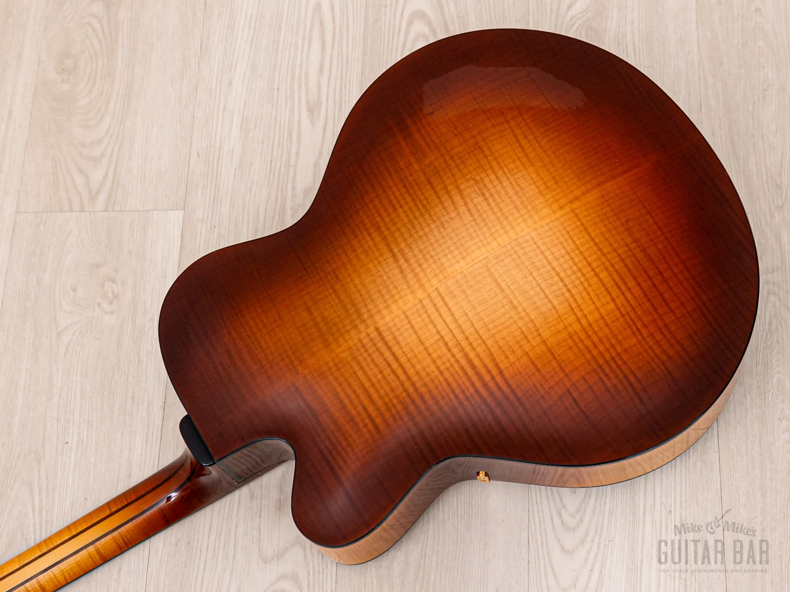 Harvey Leach Cutaway Acoustic Archtop 18" Carved Top, Spruce & Tiger Maple w/ Case - Image 17
