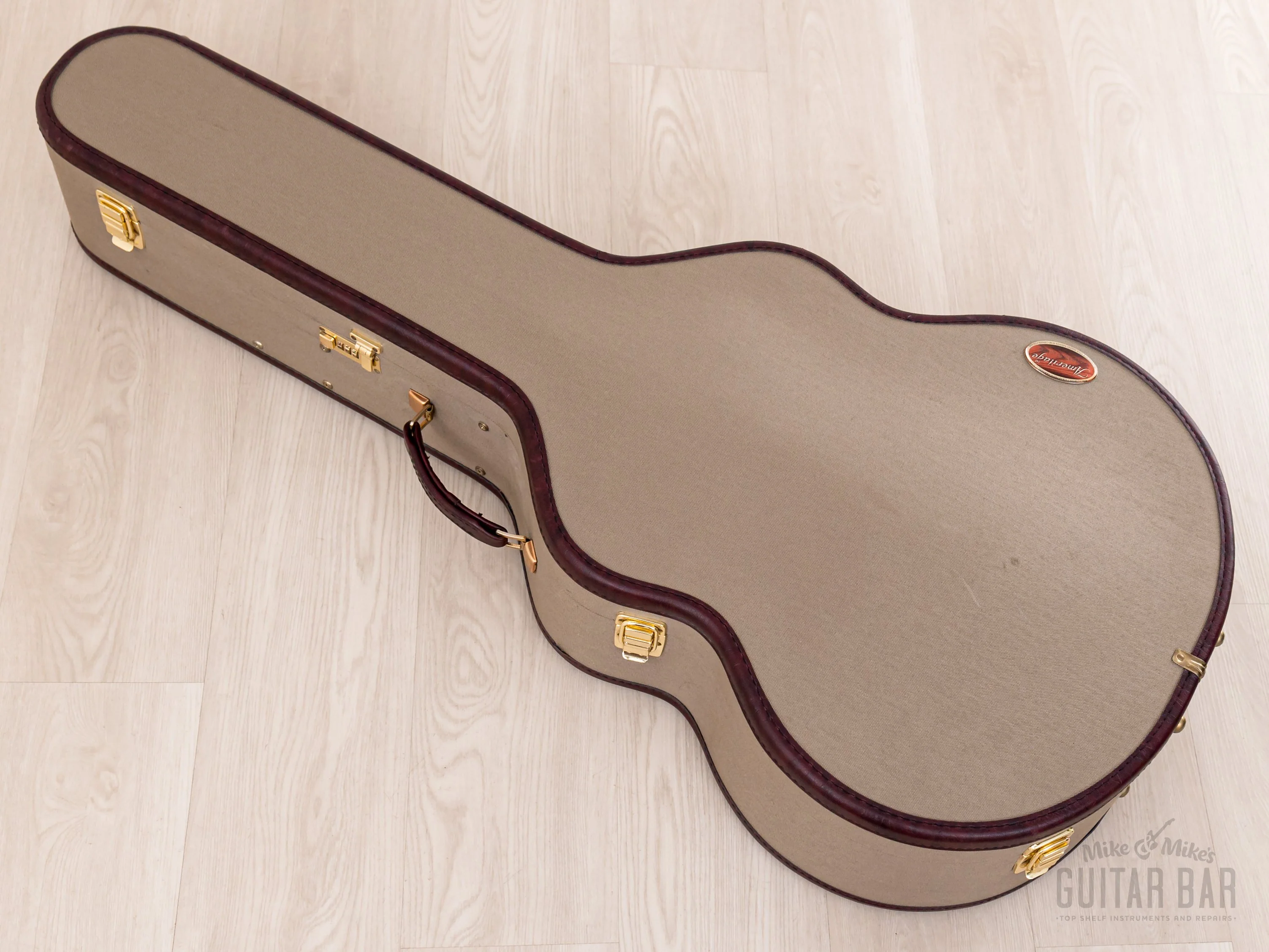 Harvey Leach Cutaway Acoustic Archtop 18" Carved Top, Spruce & Tiger Maple w/ Case - Image 20