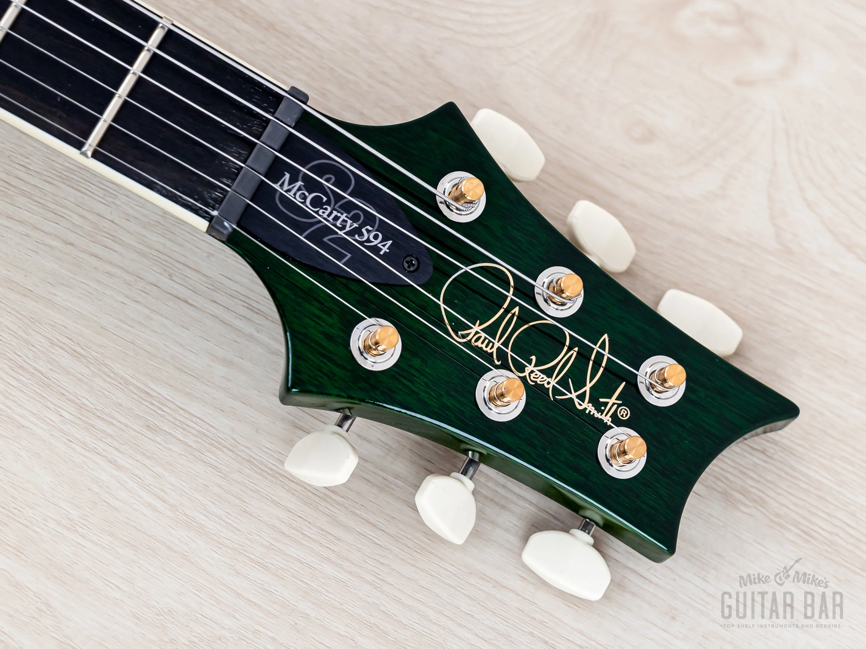 Paul Reed Smith S2 Wood Library McCarty 594 Singlecut Emerald w/ Ebony Board - Image 4