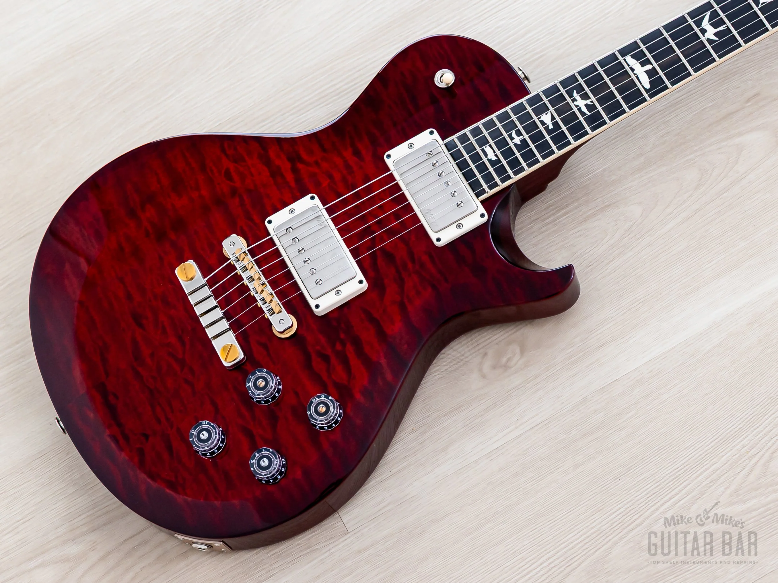 Paul Reed Smith S2 Wood Library McCarty 594 Singlecut Fire Red Burst w/ Ebony Board