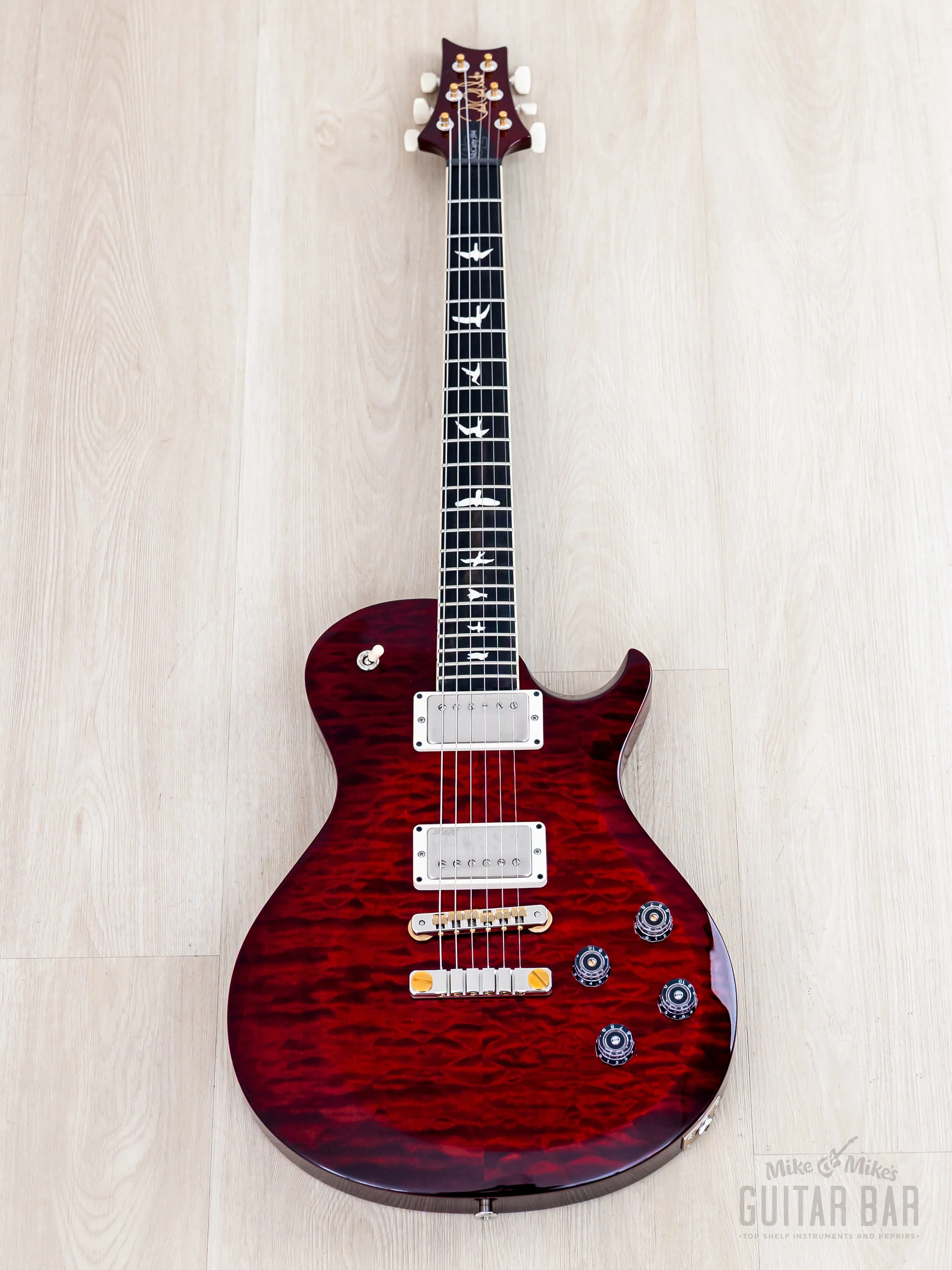 Paul Reed Smith S2 Wood Library McCarty 594 Singlecut Fire Red Burst w/ Ebony Board - Image 2