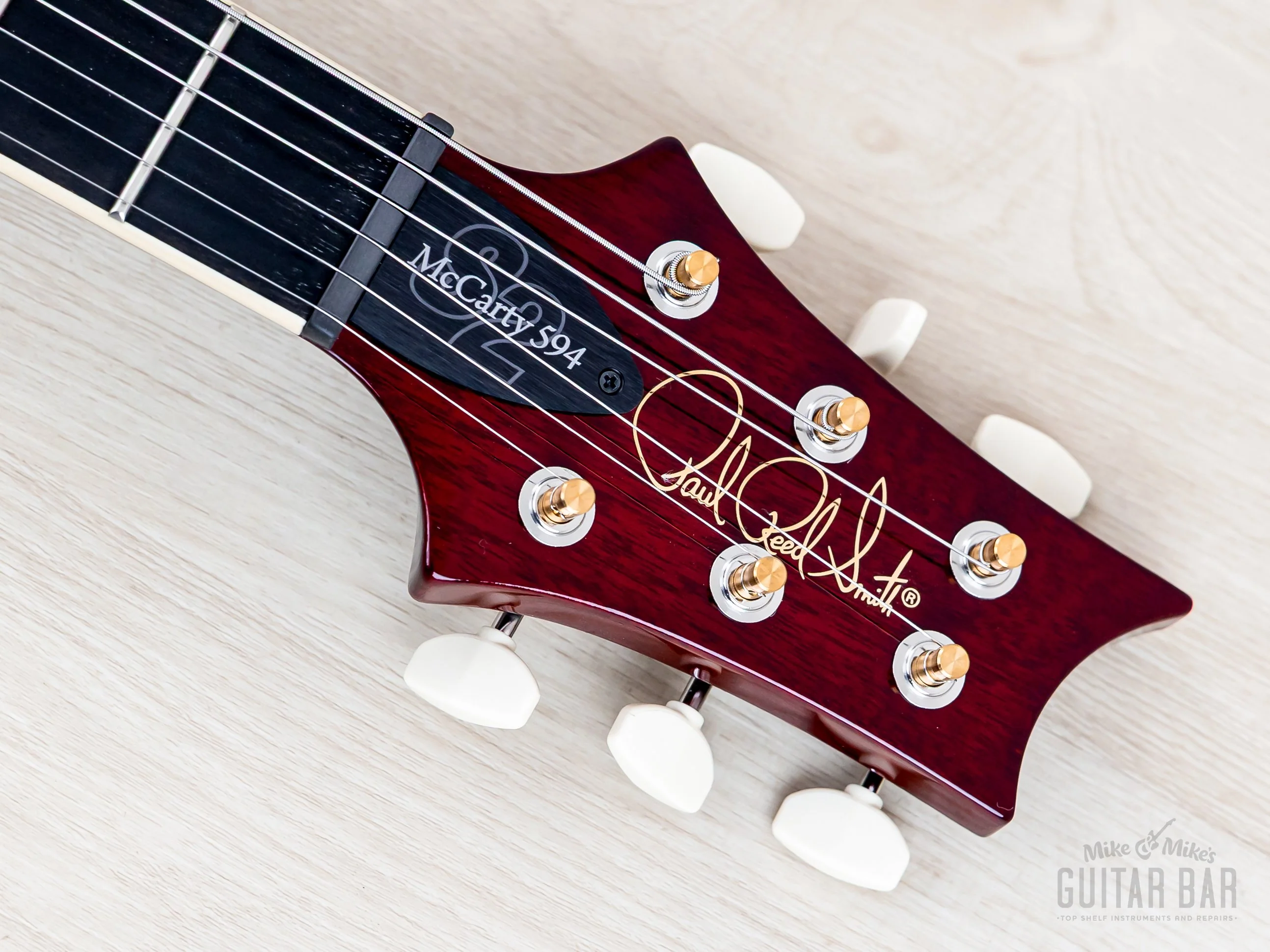 Paul Reed Smith S2 Wood Library McCarty 594 Singlecut Fire Red Burst w/ Ebony Board - Image 4