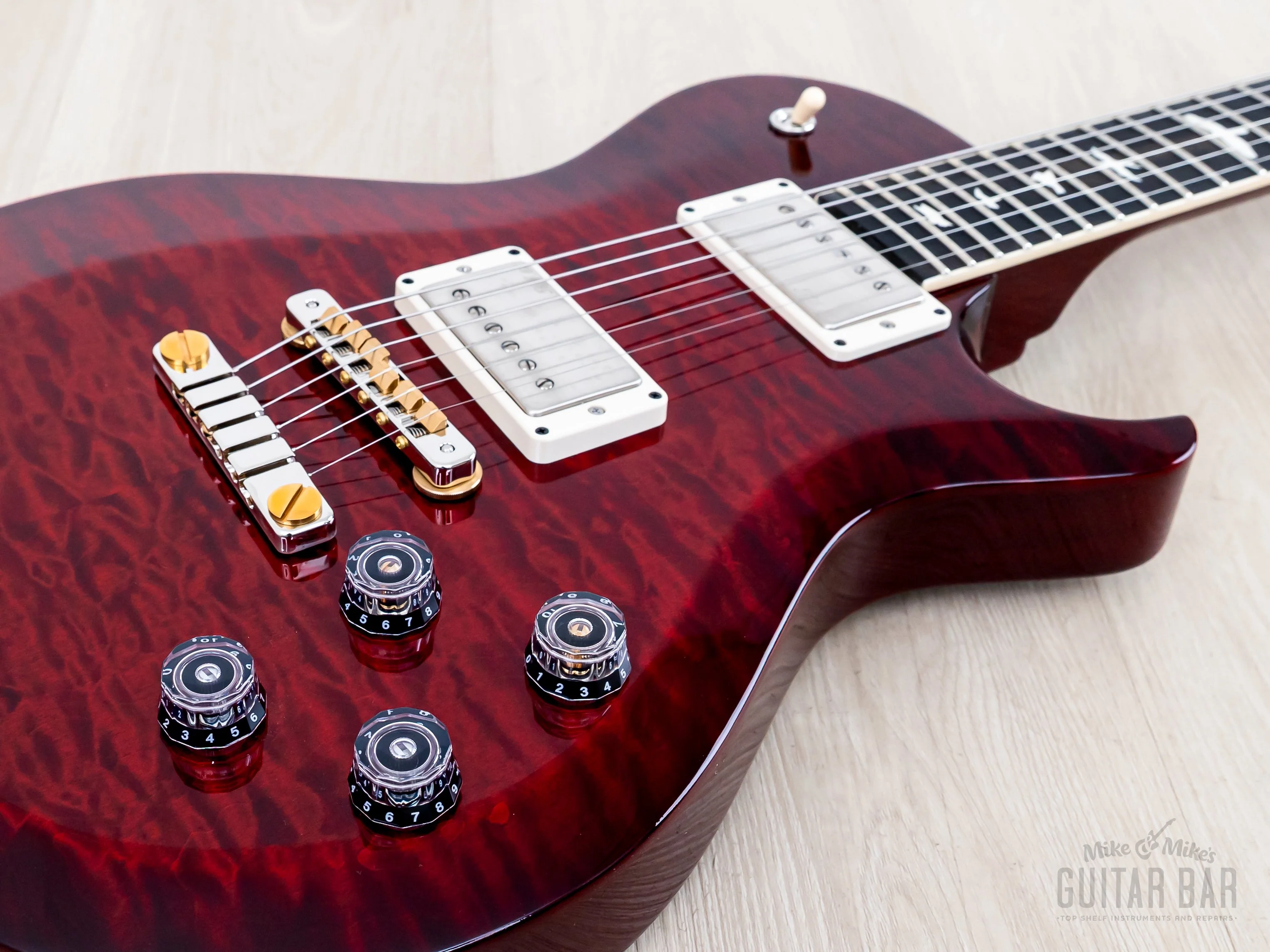 Paul Reed Smith S2 Wood Library McCarty 594 Singlecut Fire Red Burst w/ Ebony Board - Image 6